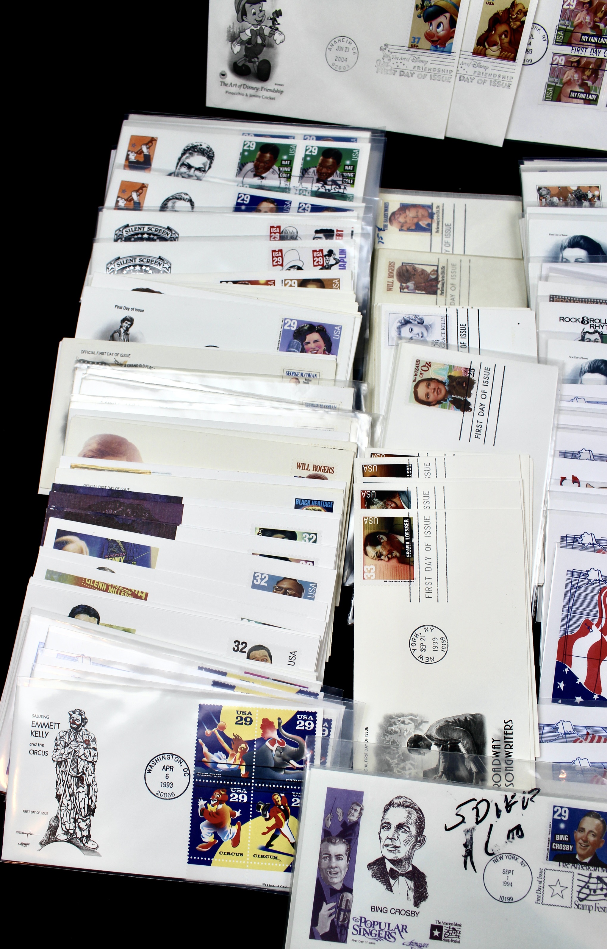 Disney and Hollywood Movie Star First Day Cover Collection