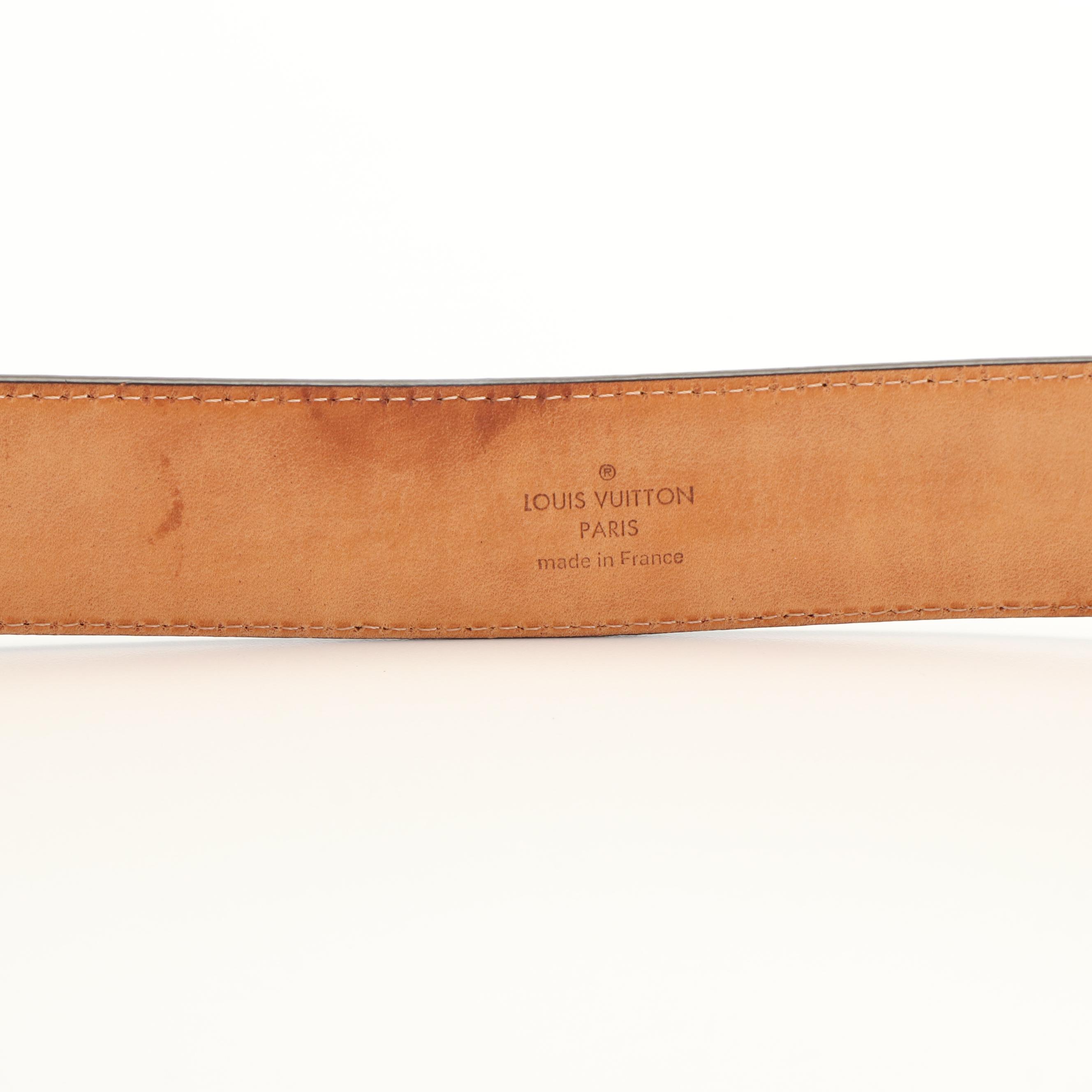 Louis Vuitton Damier Ebene Canvas Ellipse Belt