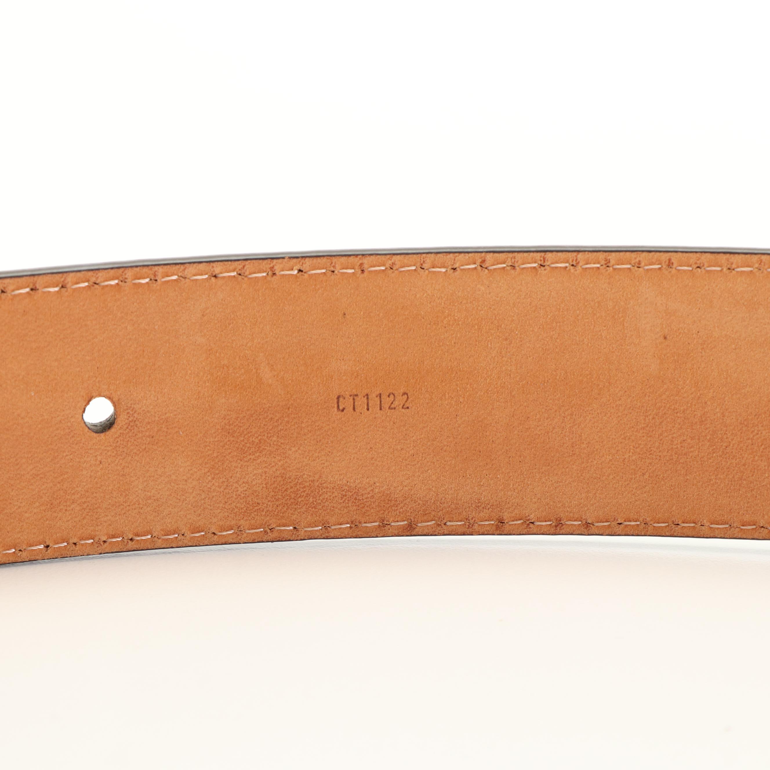 Louis Vuitton Damier Ebene Canvas Ellipse Belt