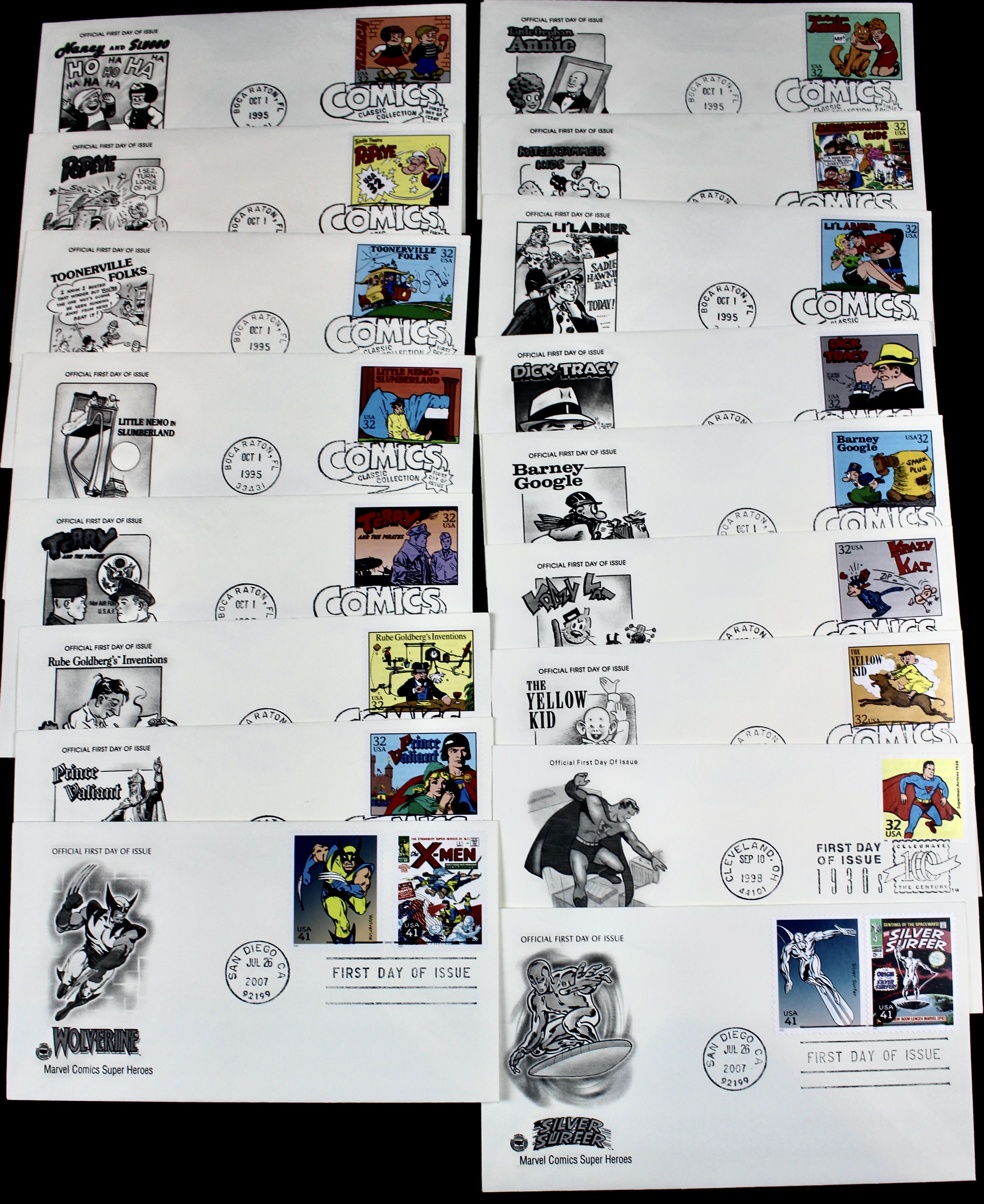 Disney and Hollywood Movie Star First Day Cover Collection