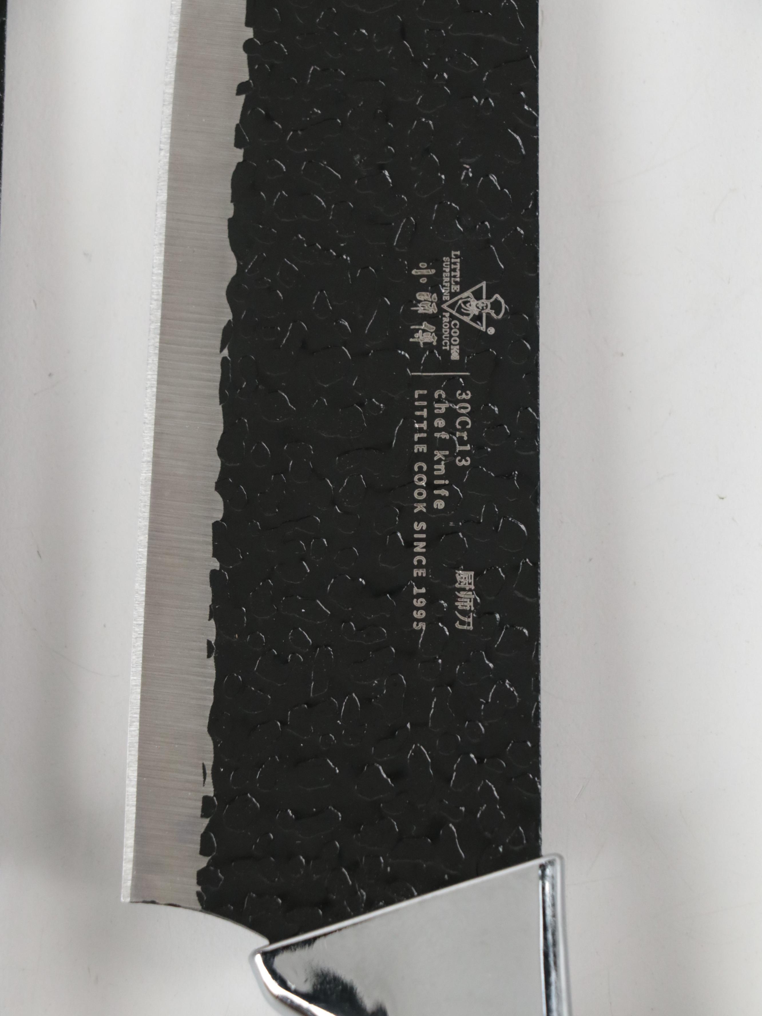 Little Cook Stainless Steel and Wooden Handled Chef Knife Set with Knife Roll