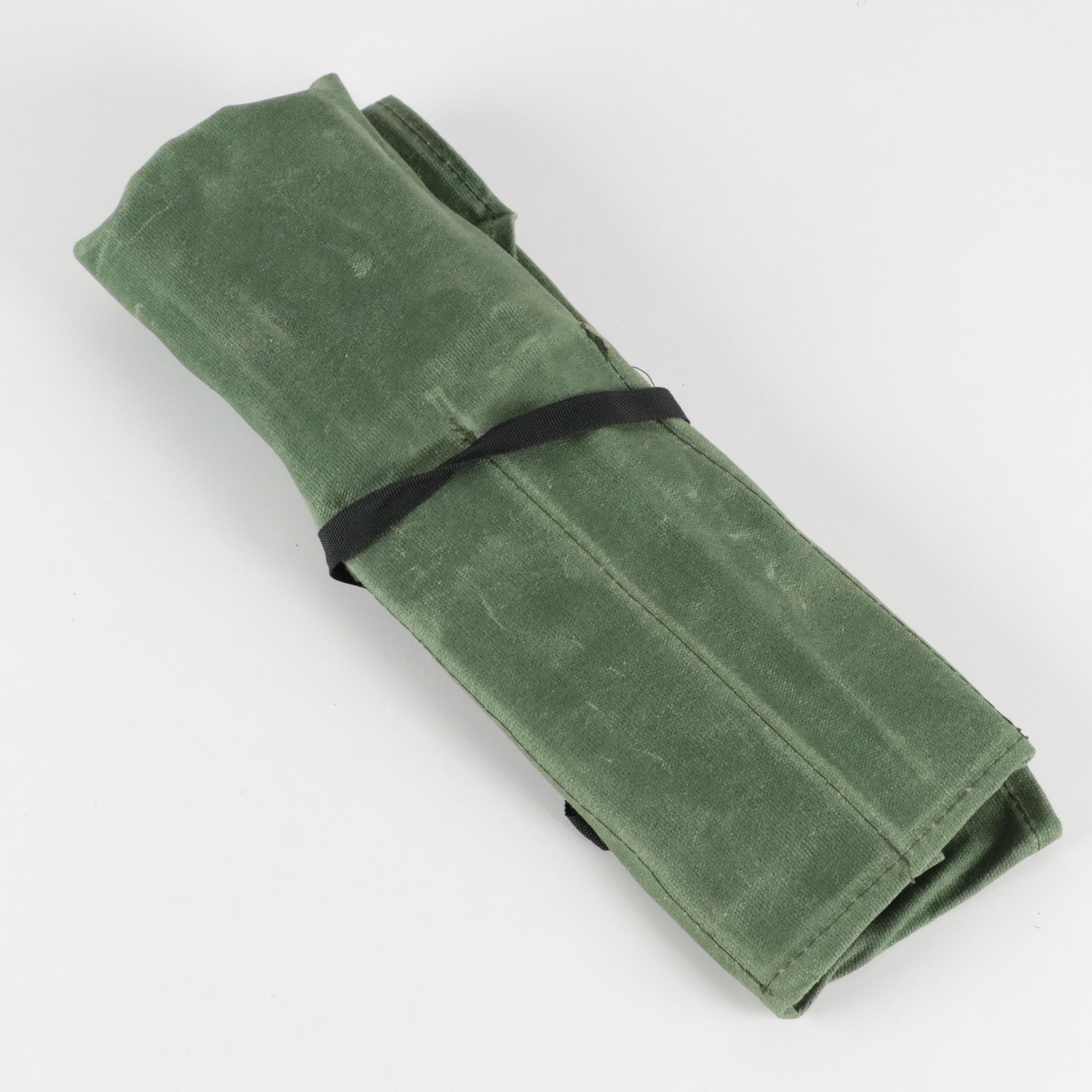 Little Cook Stainless Steel and Wooden Handled Chef Knife Set with Knife Roll