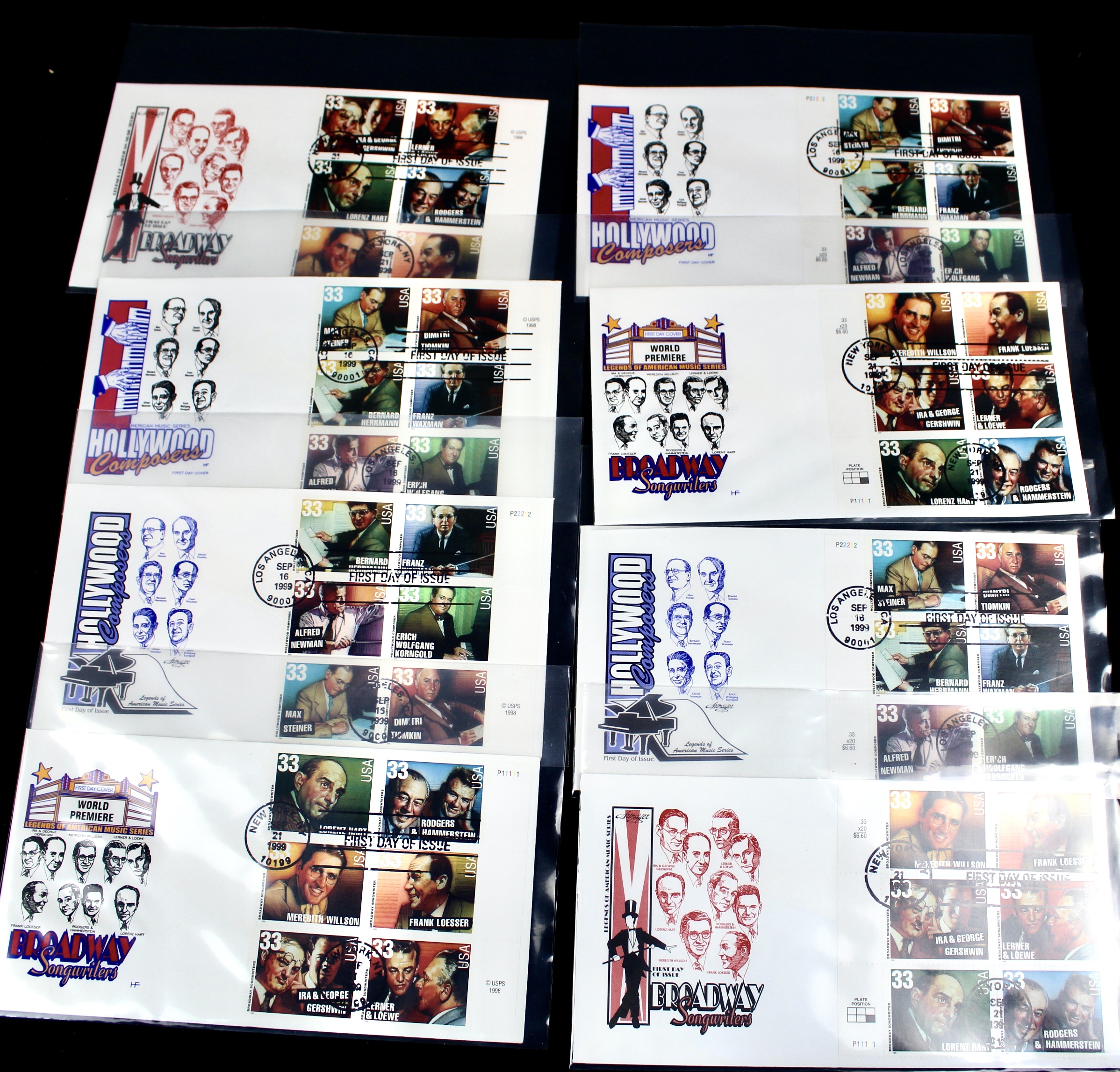 Disney and Hollywood Movie Star First Day Cover Collection