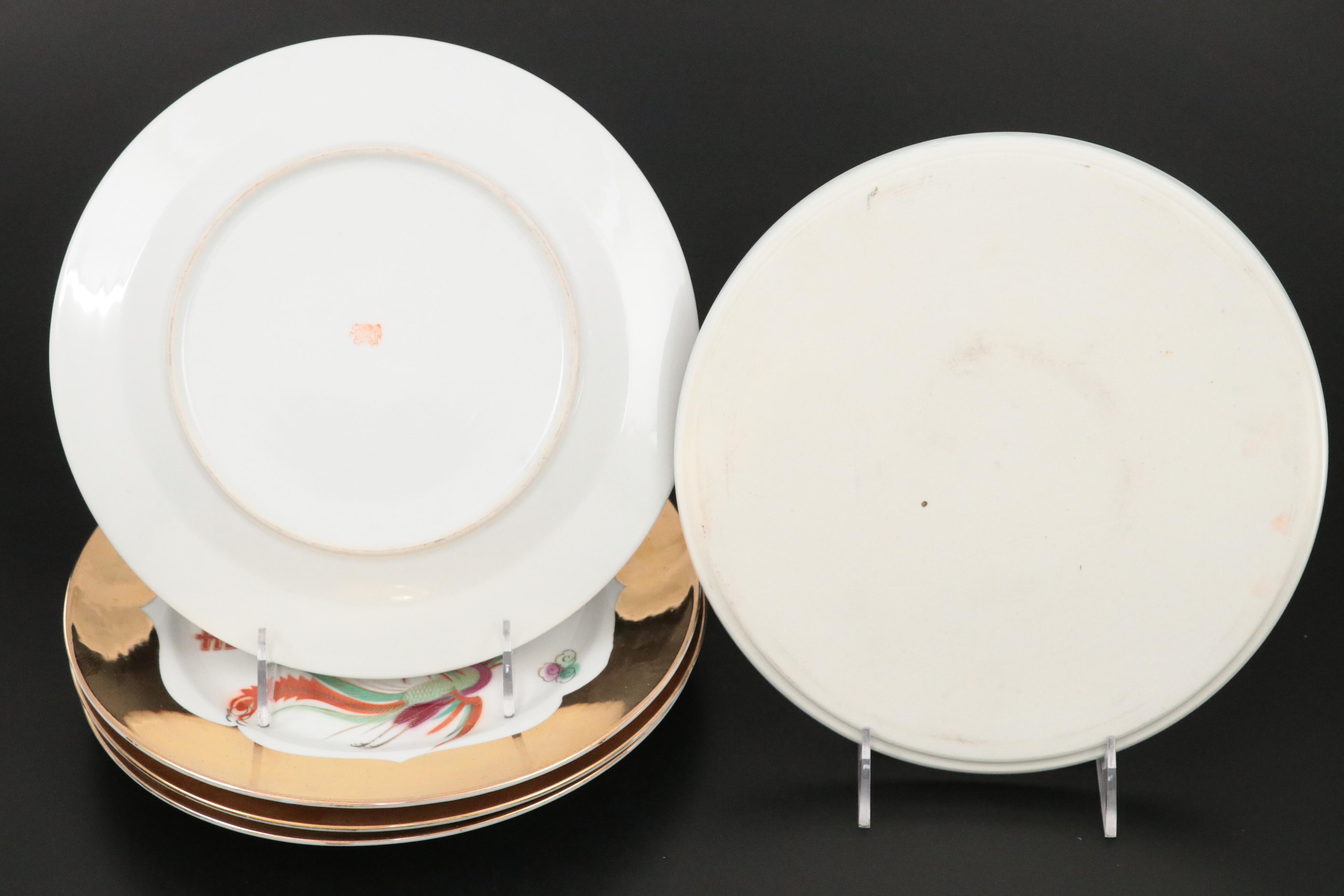 Chinese Jingdezhen Porcelain Dragon and Phoenix Tea Service and Tableware