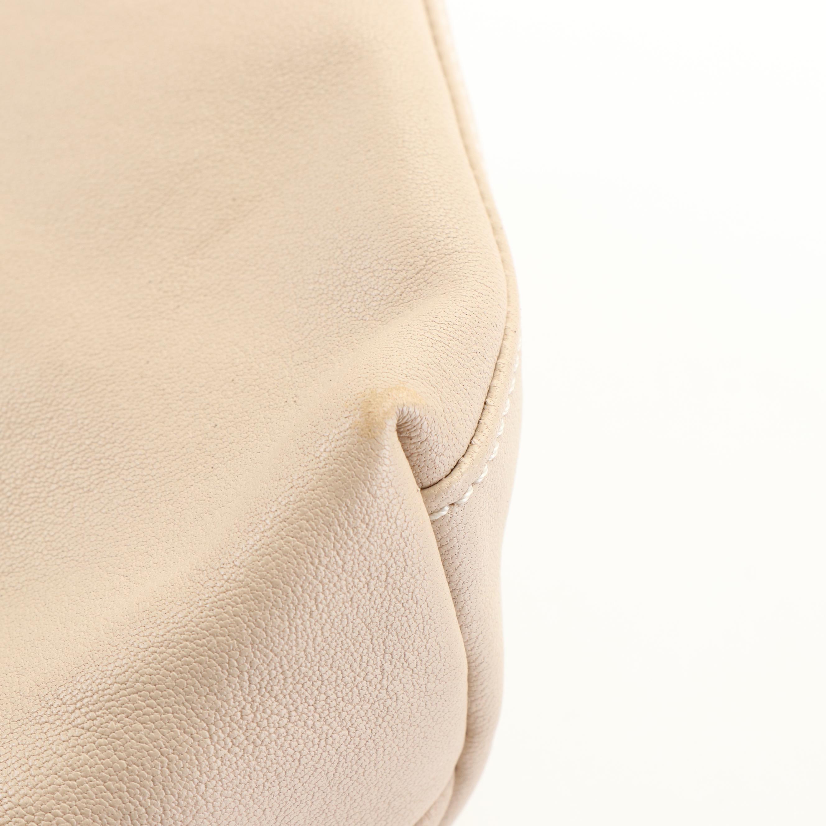 Longchamp Limited Edition Modèle Déposé Shoulder Bag in Beige Leather