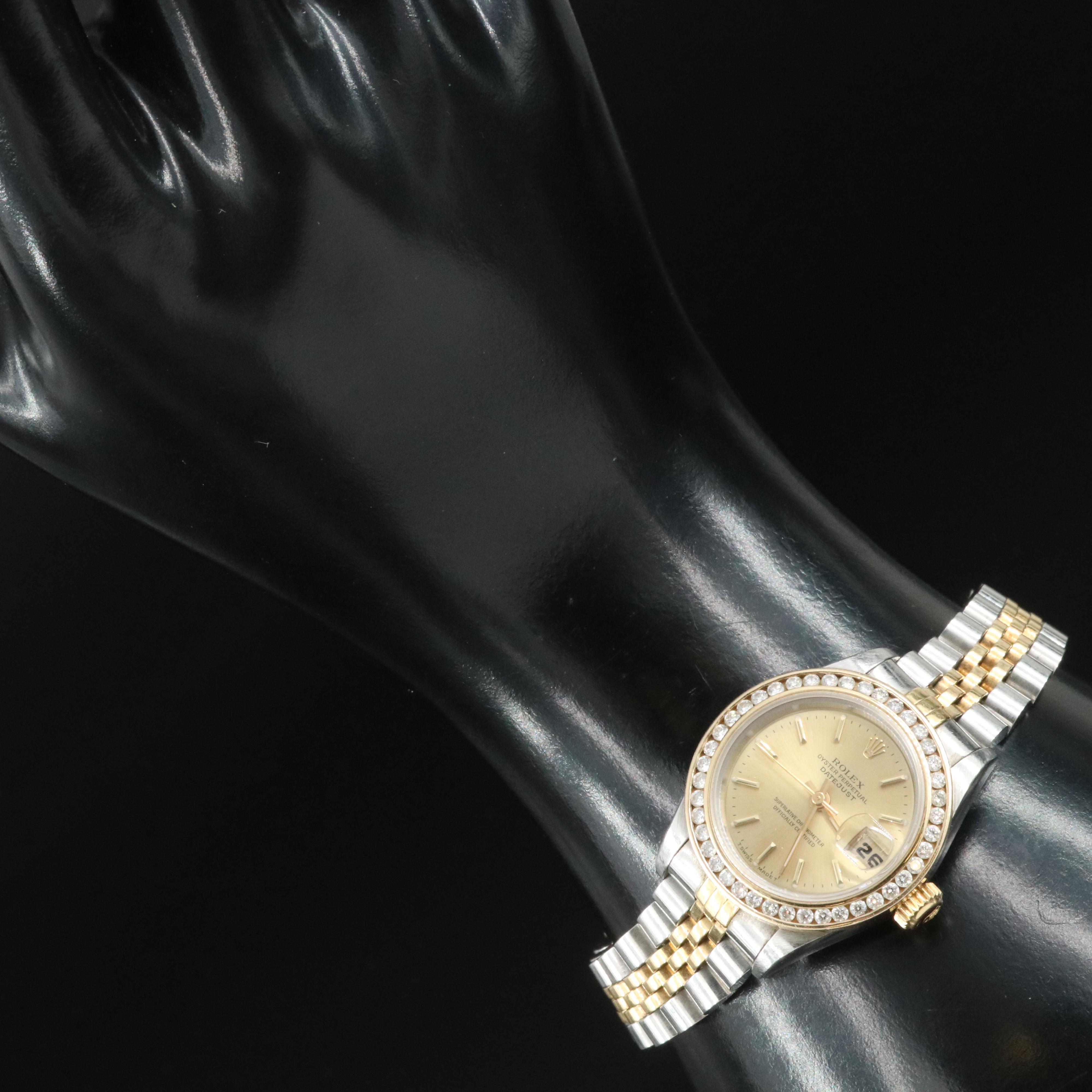 1997 Rolex Custom Diamond Two-Tone Datejust Watch