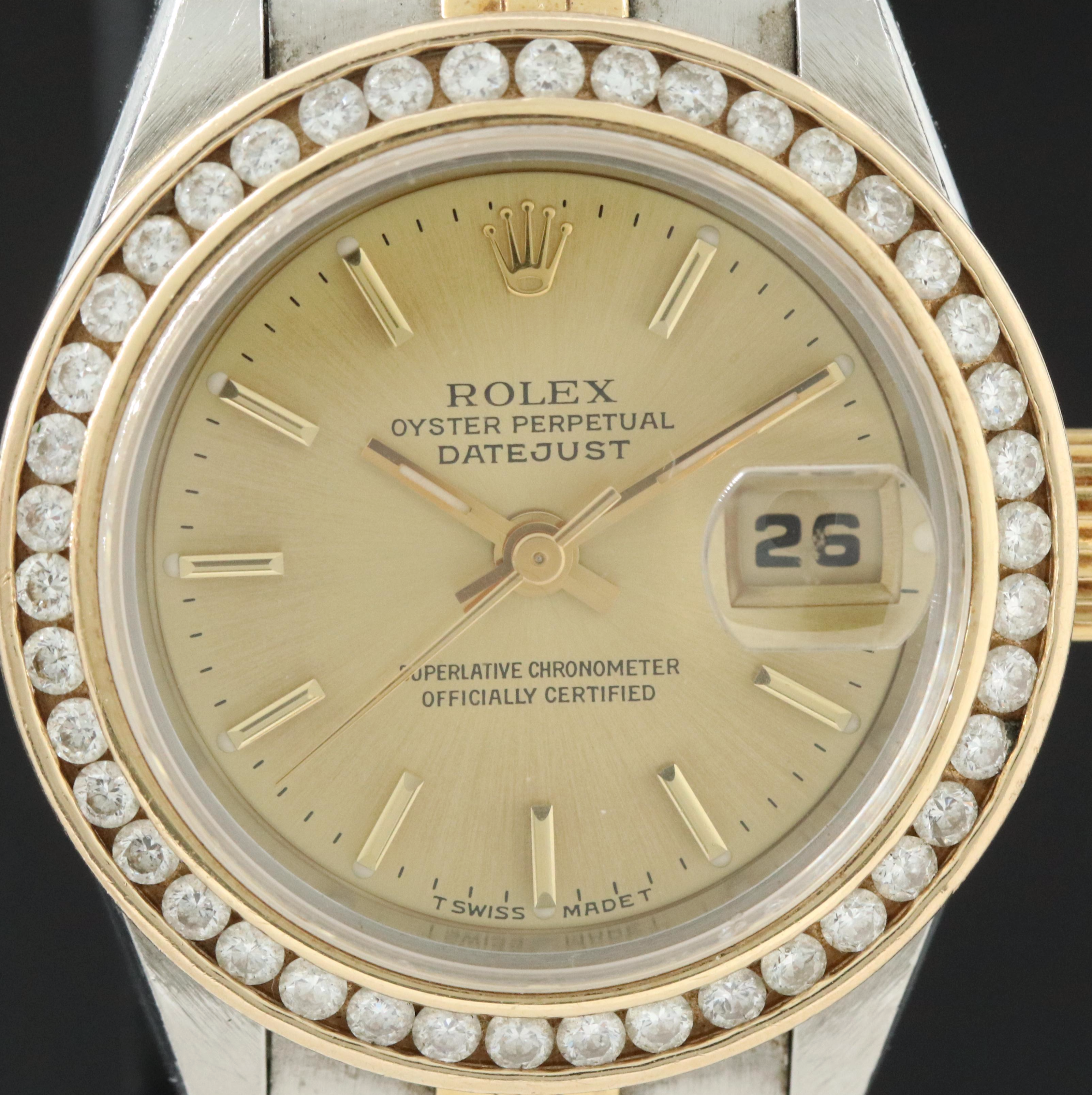 1997 Rolex Custom Diamond Two-Tone Datejust Watch