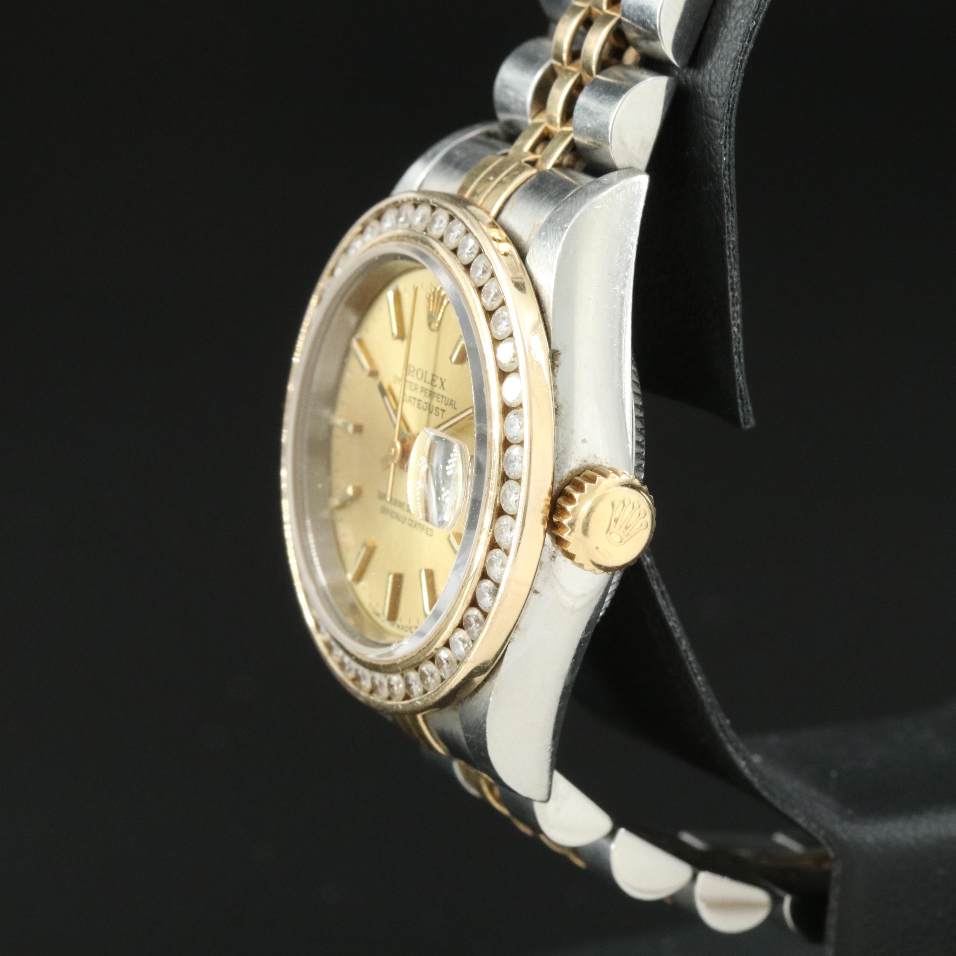 1997 Rolex Custom Diamond Two-Tone Datejust Watch