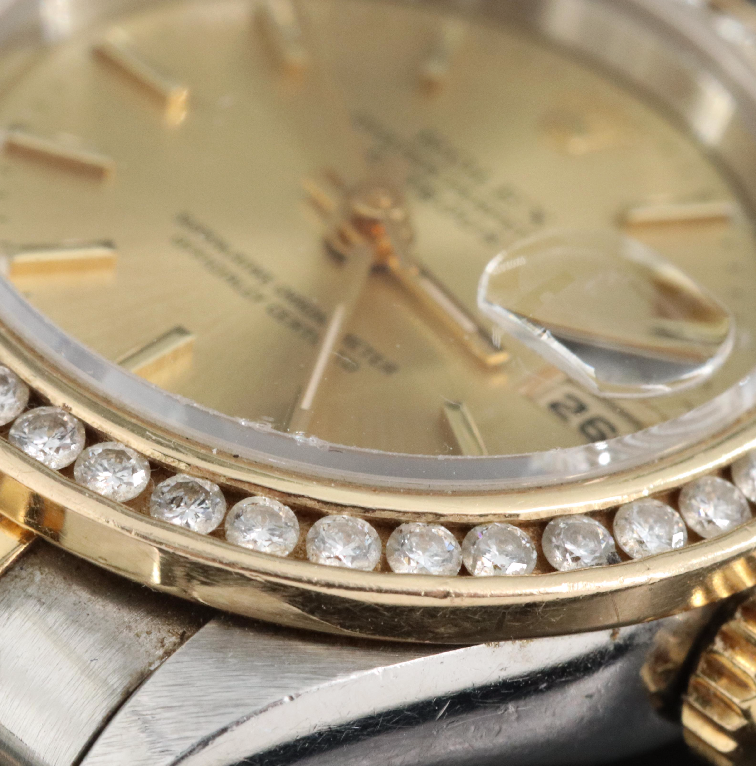 1997 Rolex Custom Diamond Two-Tone Datejust Watch