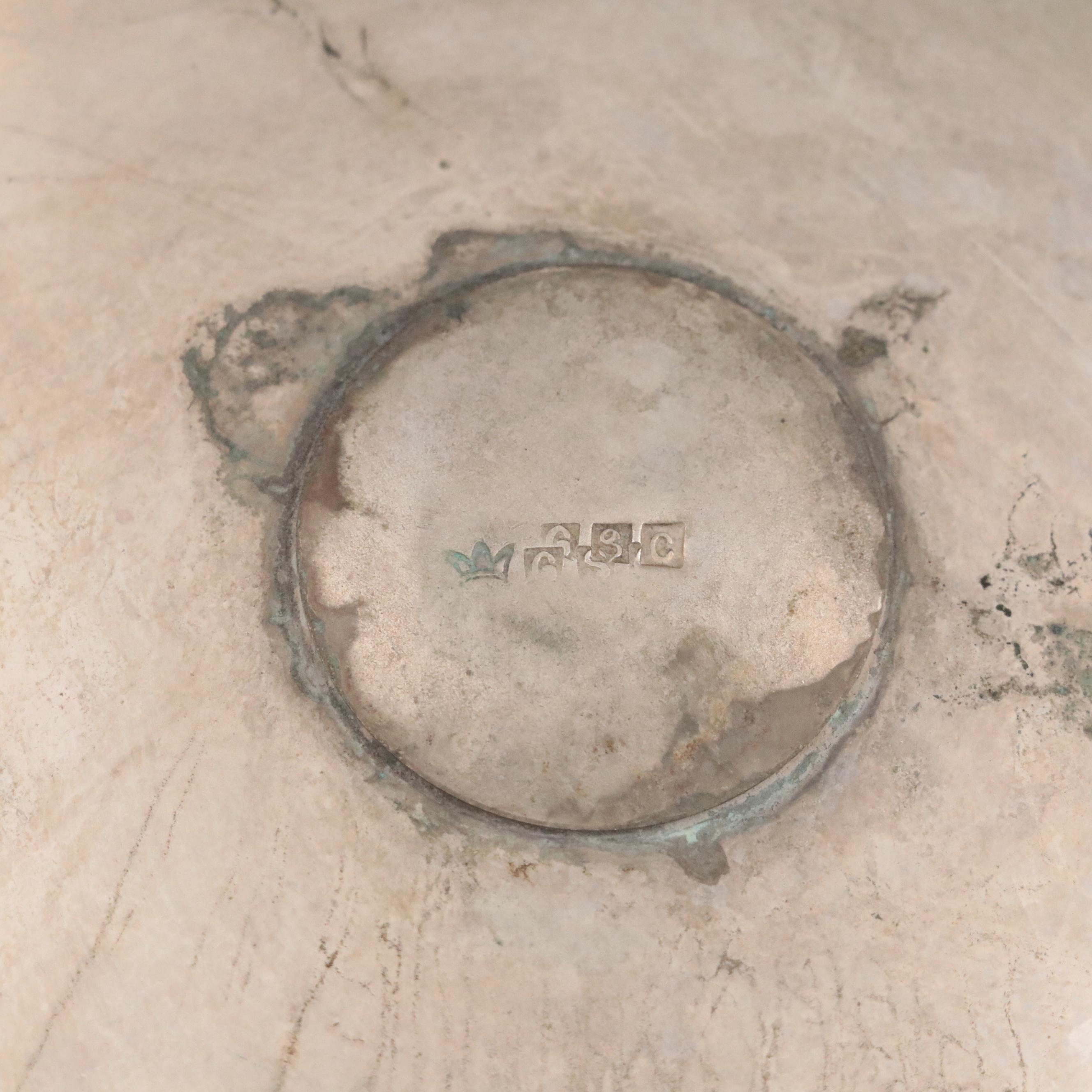 Goldfeder Silver Co. Silver Plate Punch Bowl and Tray with Punch Cups and Ladle