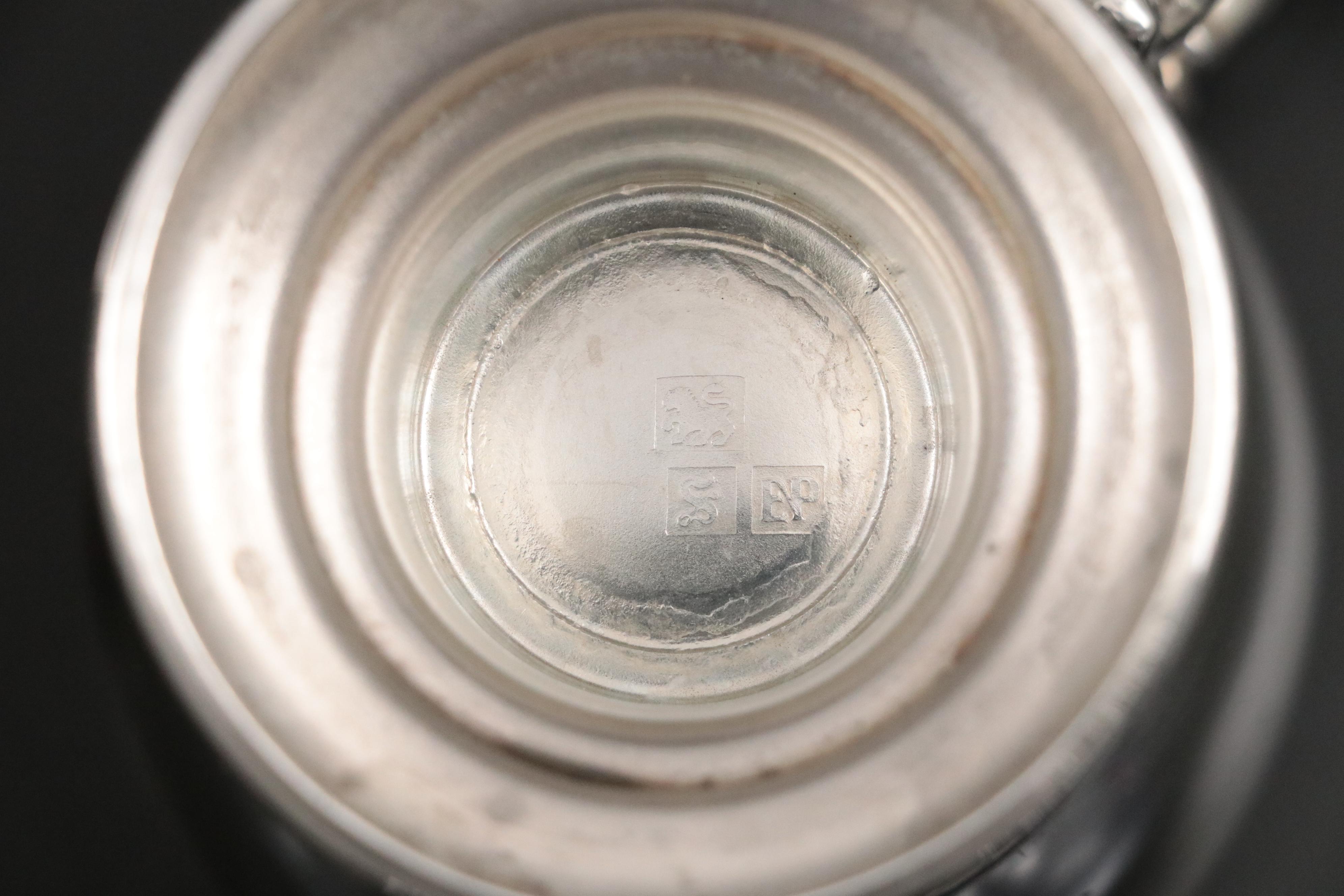 Goldfeder Silver Co. Silver Plate Punch Bowl and Tray with Punch Cups and Ladle