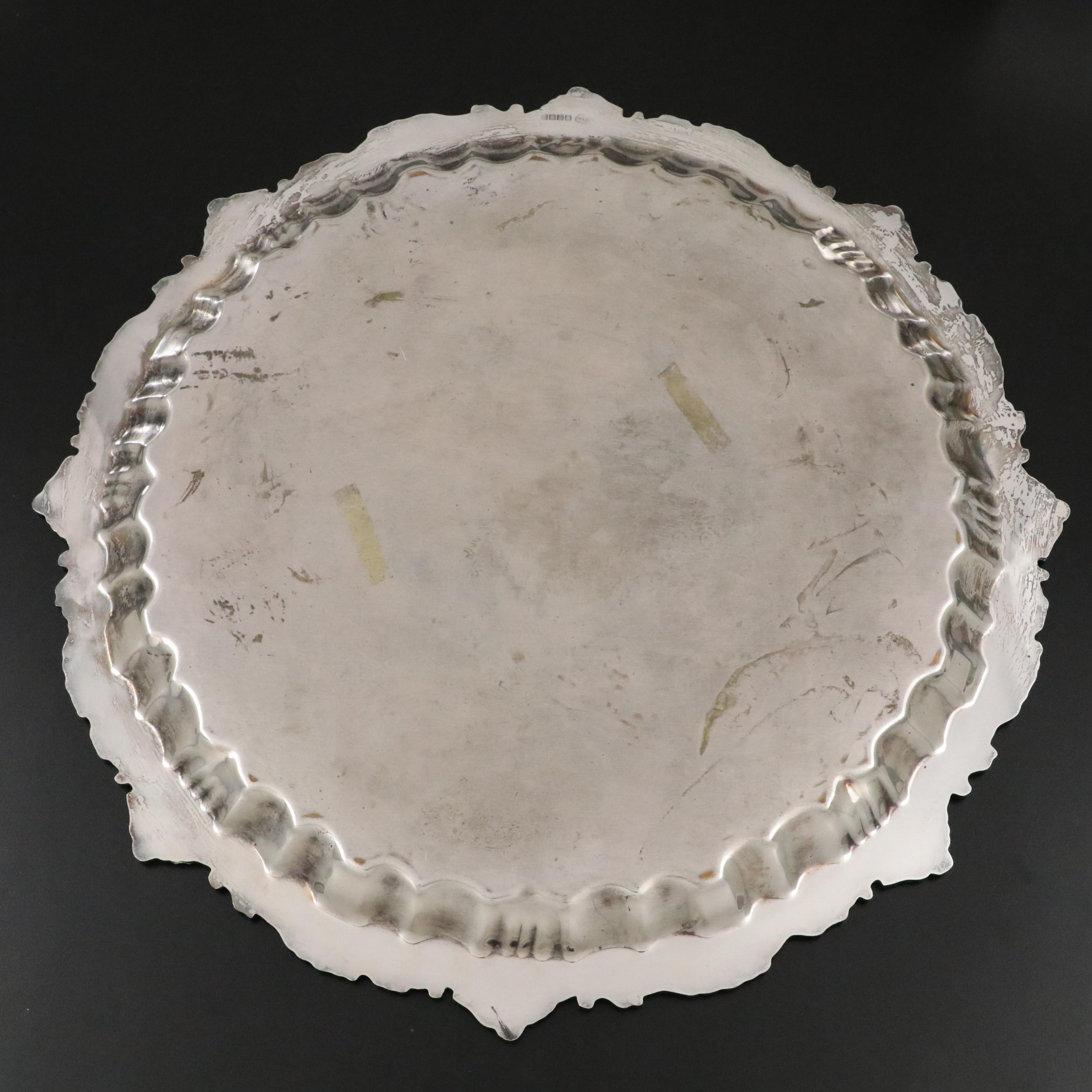 Goldfeder Silver Co. Silver Plate Punch Bowl and Tray with Punch Cups and Ladle