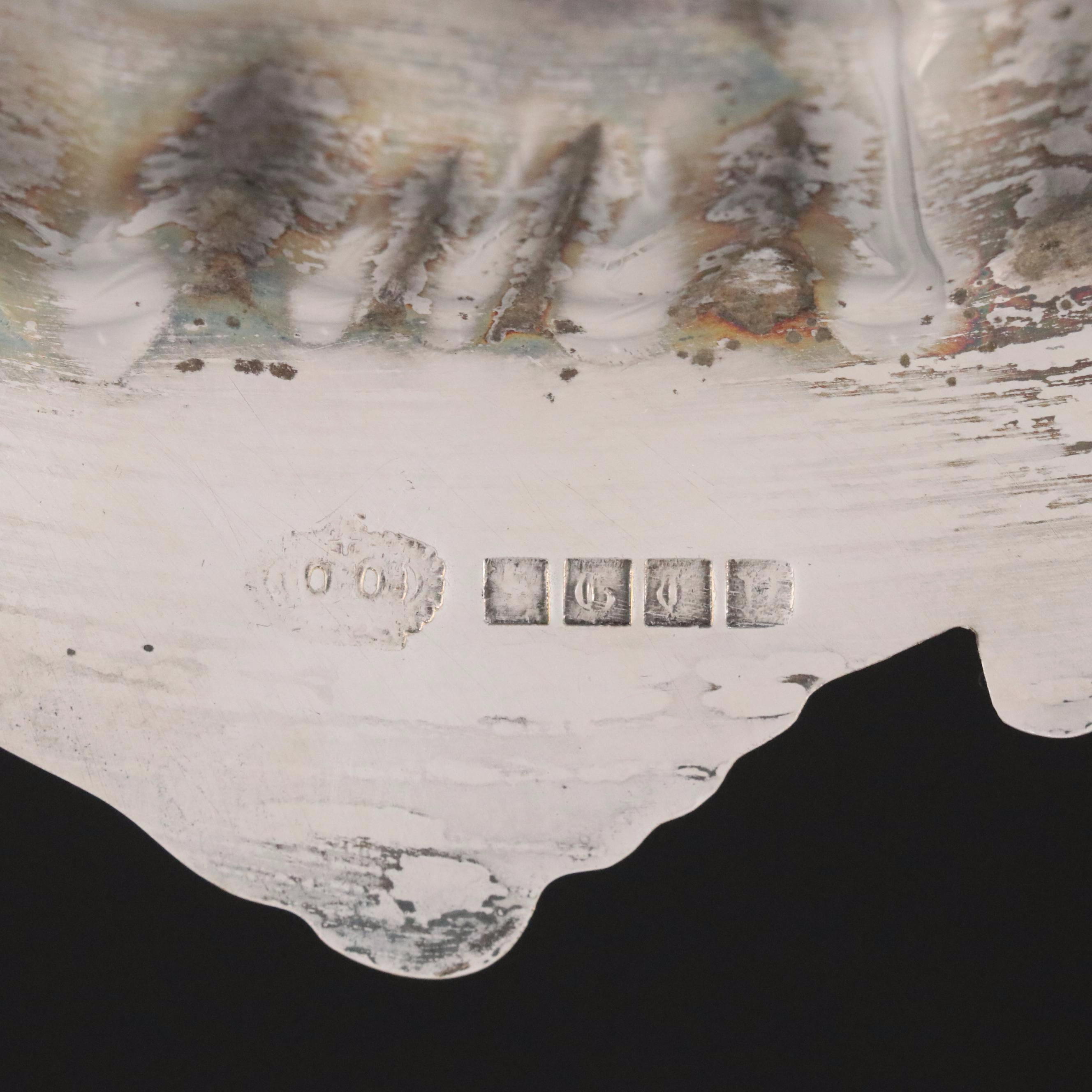 Goldfeder Silver Co. Silver Plate Punch Bowl and Tray with Punch Cups and Ladle