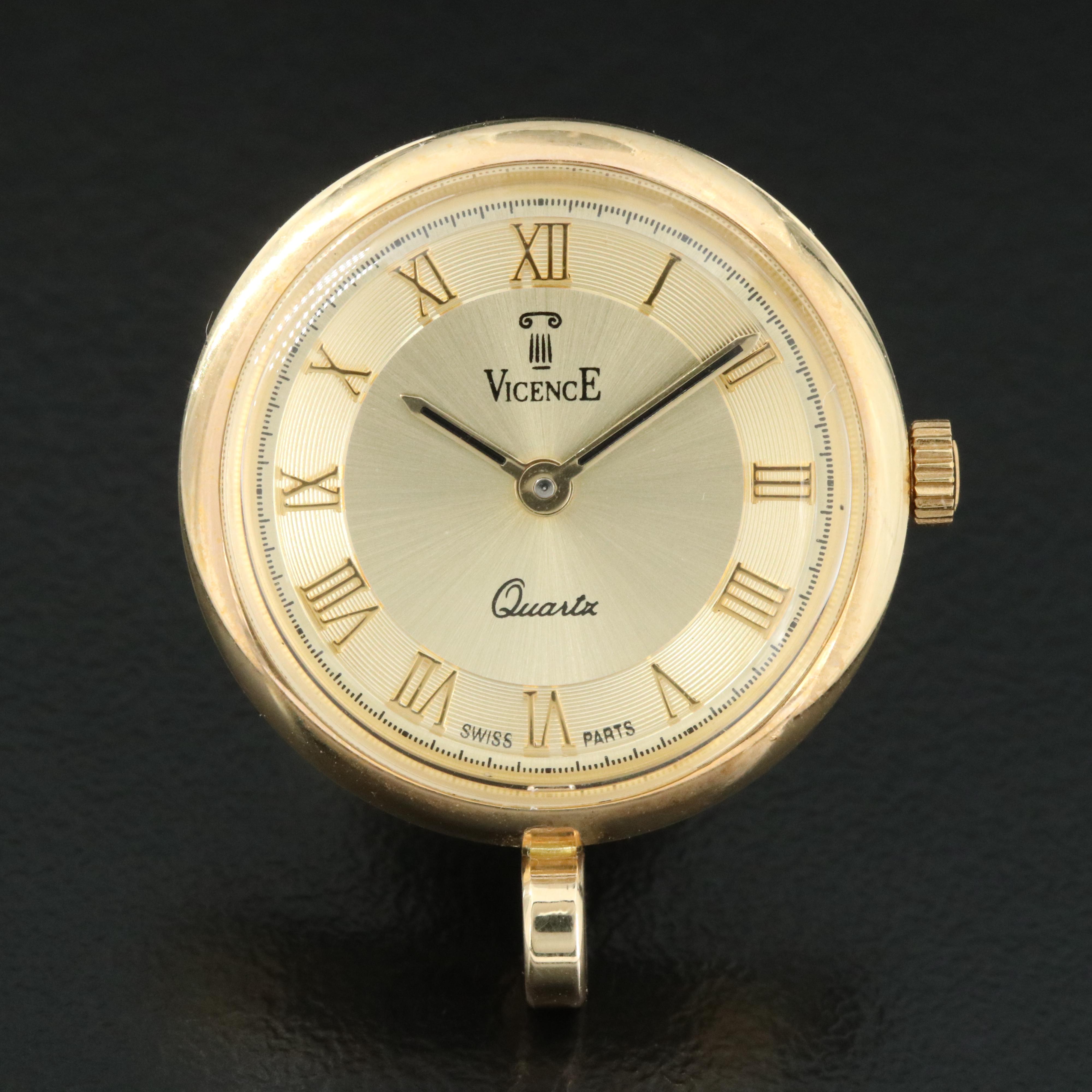 Vicence 14K Gold Pendant Watch