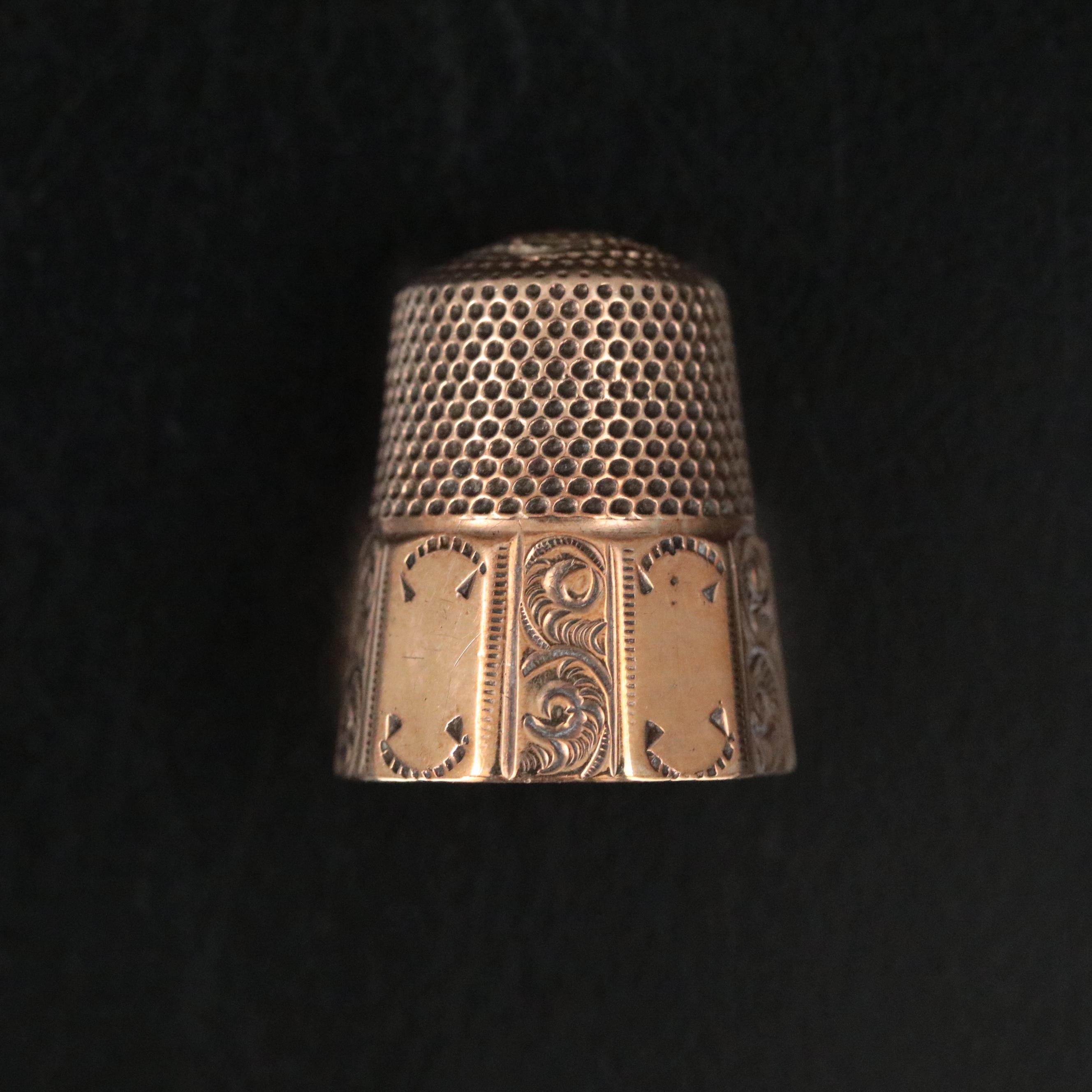 Victorian 10K Gold Thimble