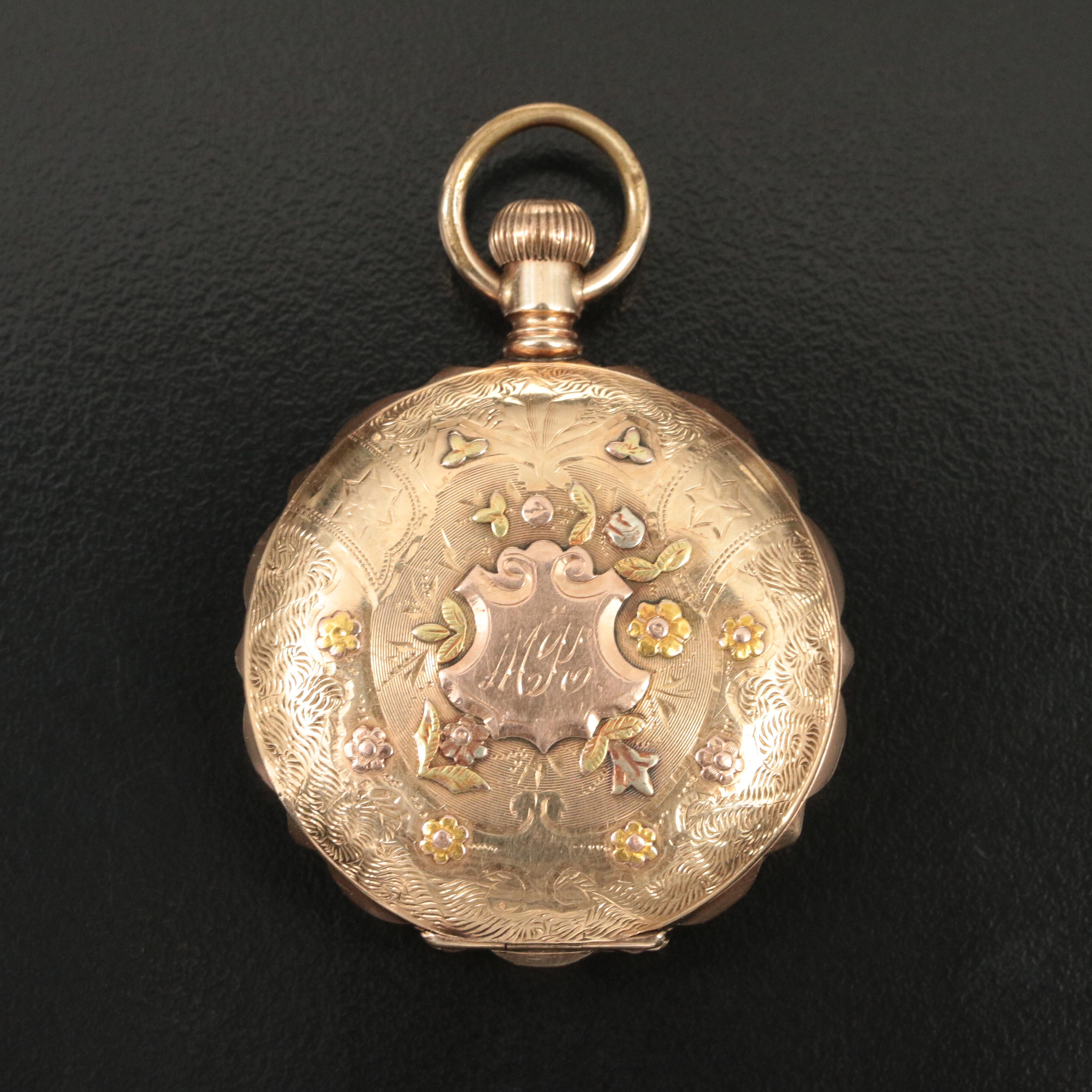 Circa 1895 American Waltham Hunting Case Pocket Watch
