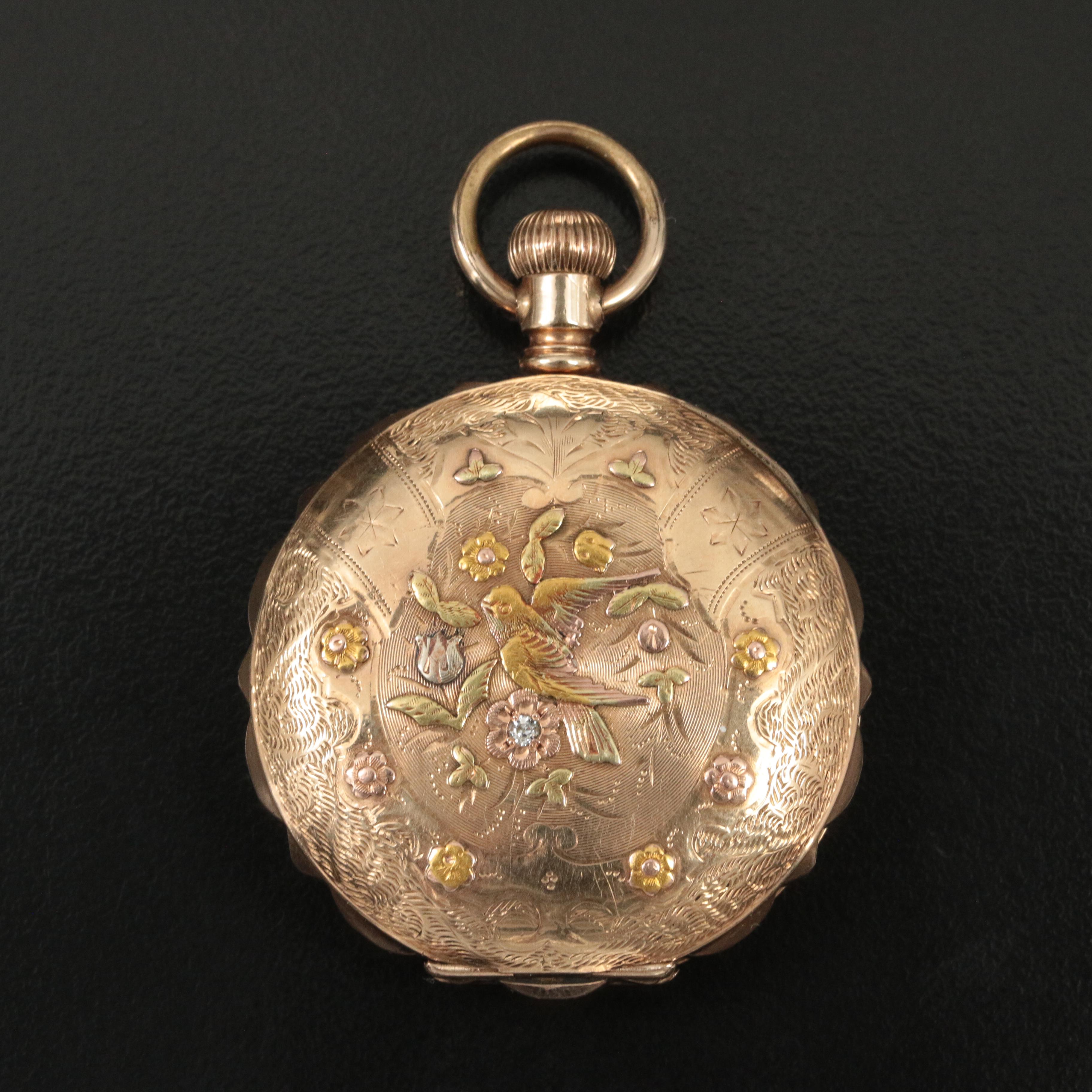 Circa 1895 American Waltham Hunting Case Pocket Watch