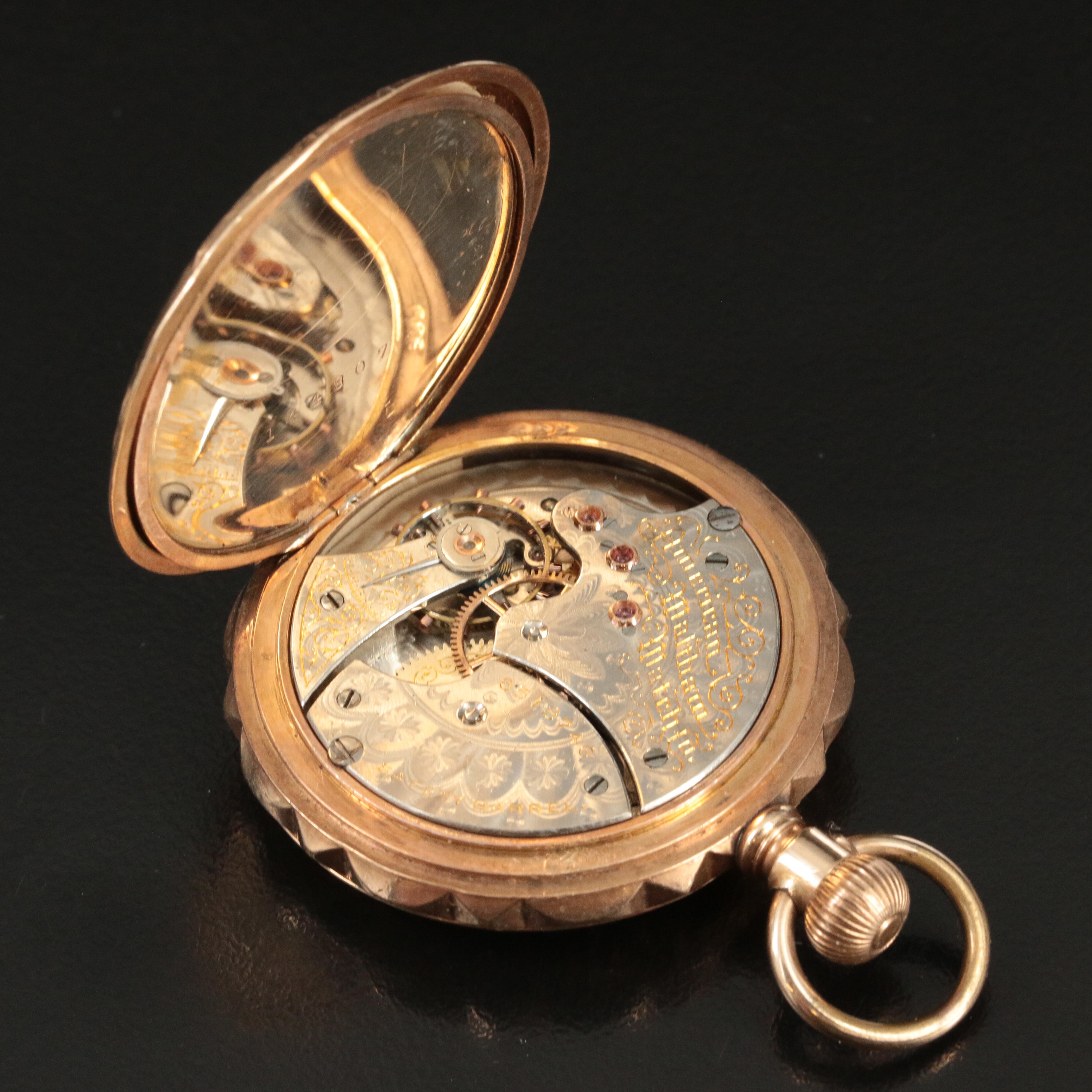 Circa 1895 American Waltham Hunting Case Pocket Watch