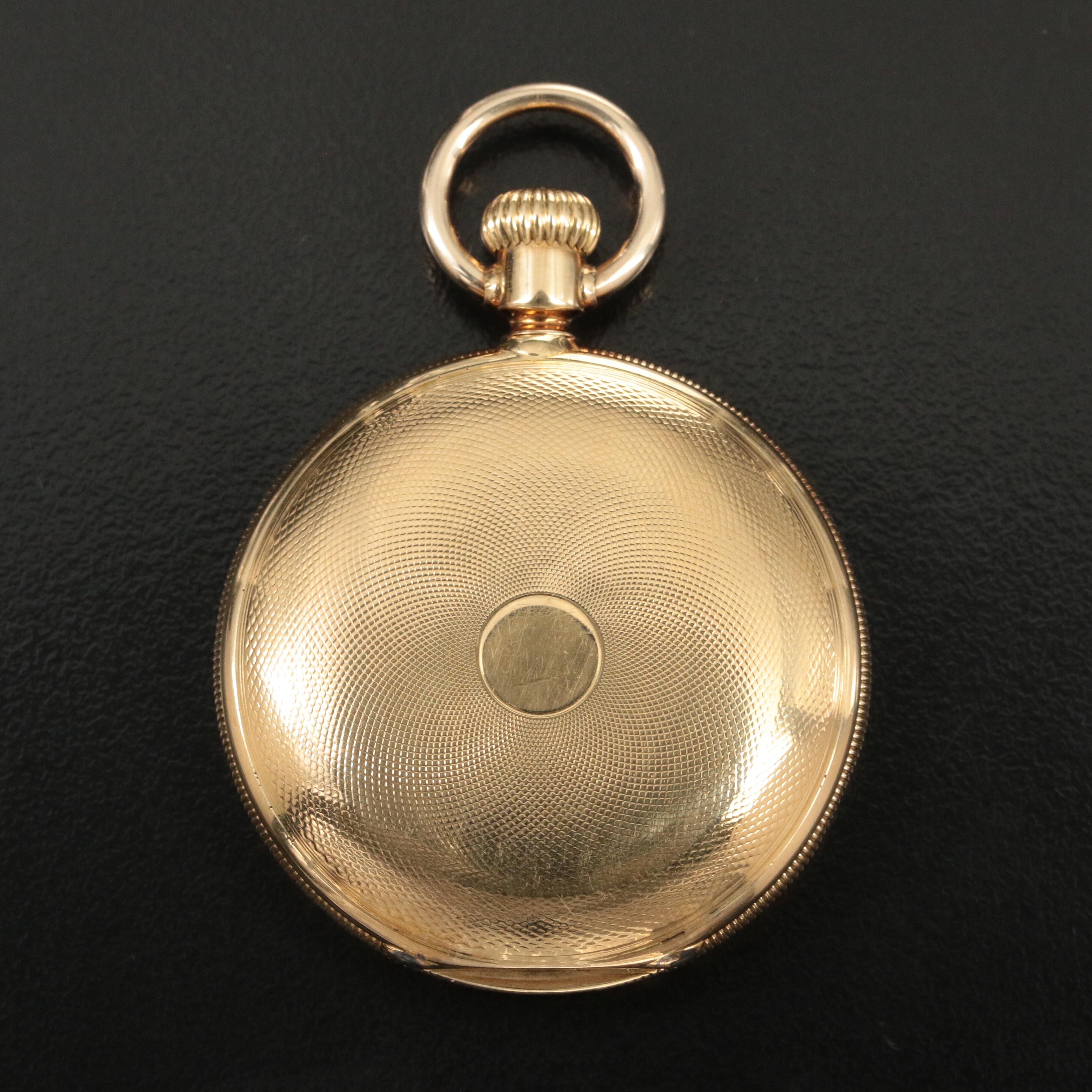 18K David J. Magnin Geneva Hunting Case Pocket Watch