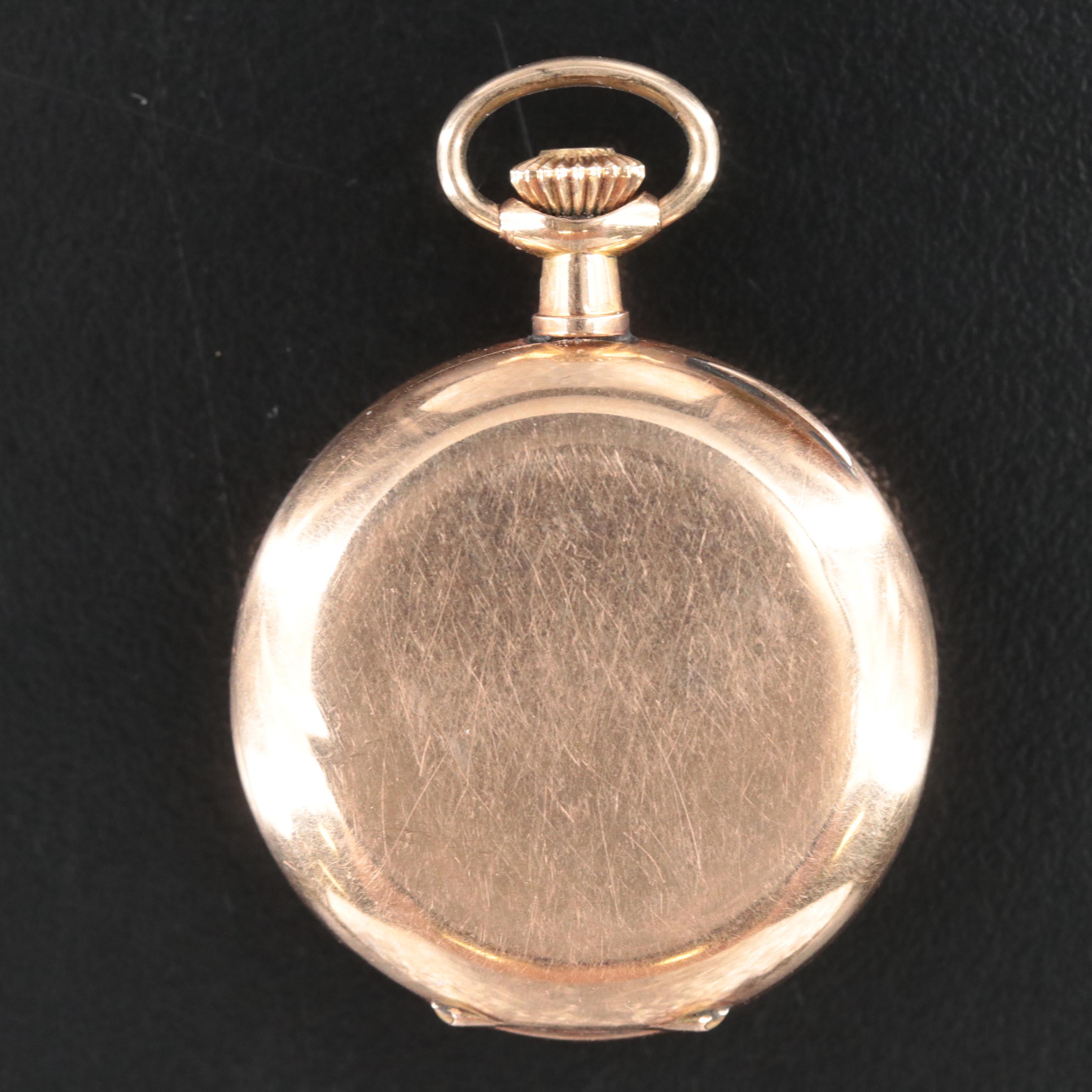 14K German Hallmarked Swiss Movement Pocket Watch