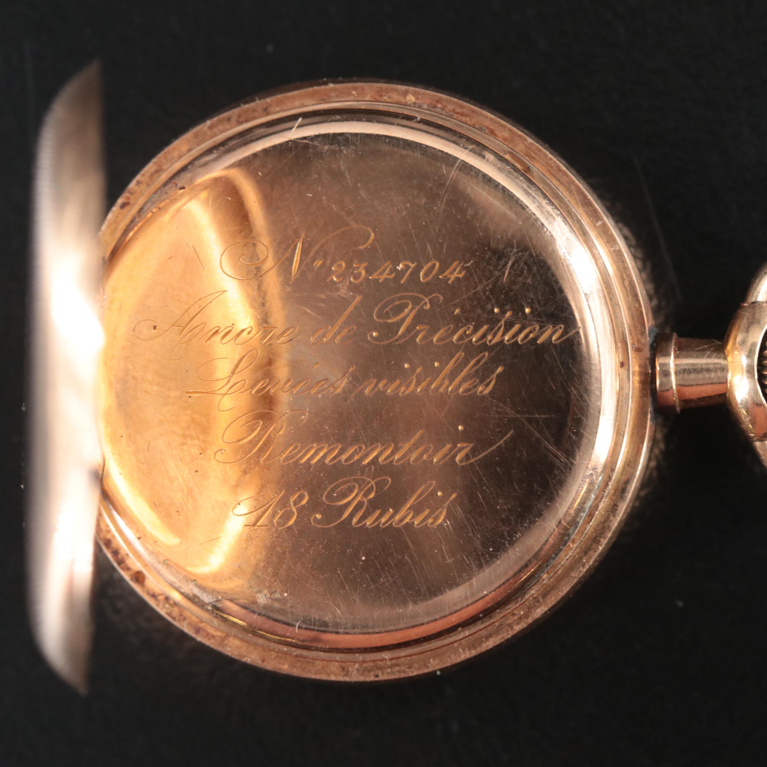 14K German Hallmarked Swiss Movement Pocket Watch