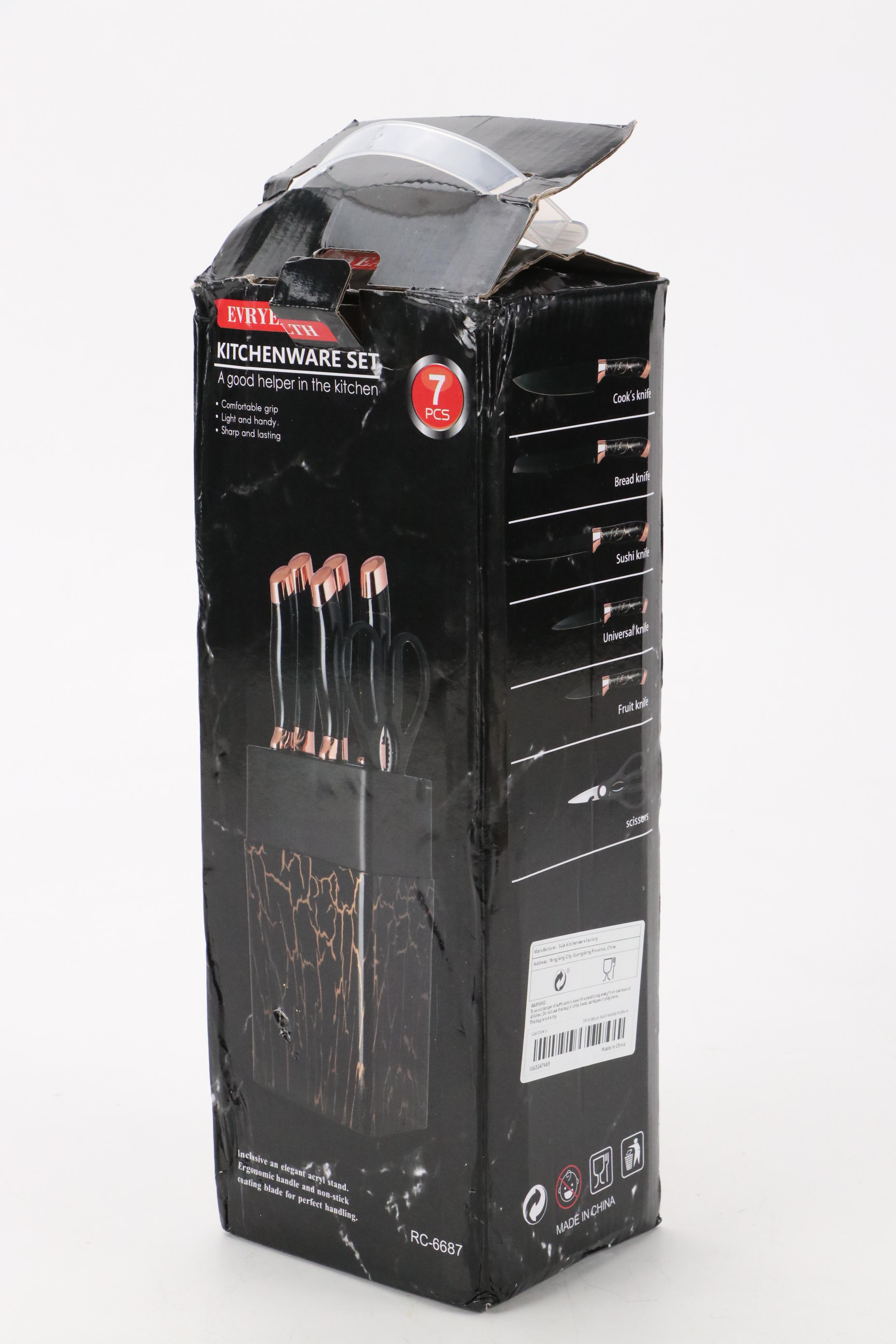 Evryealth Kitchen Knife Set with Block