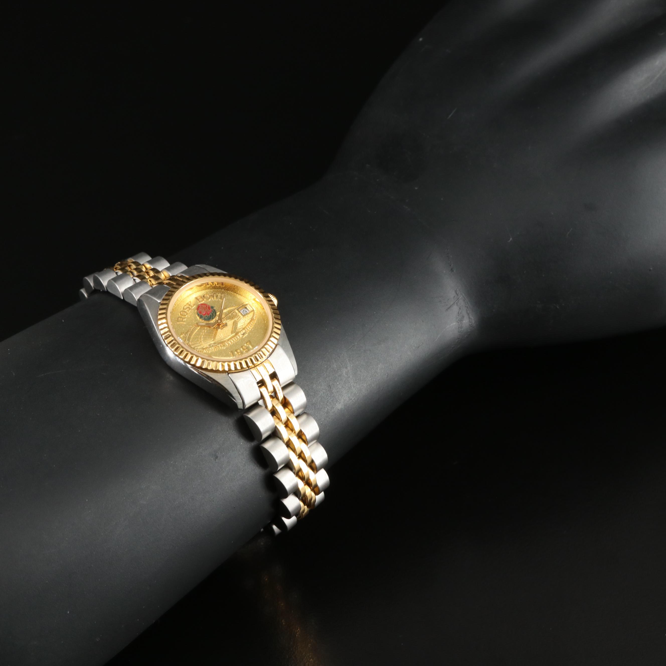 Montreux For Jostens 1997 Rose Bowl Game Two-Tone Quartz Watch