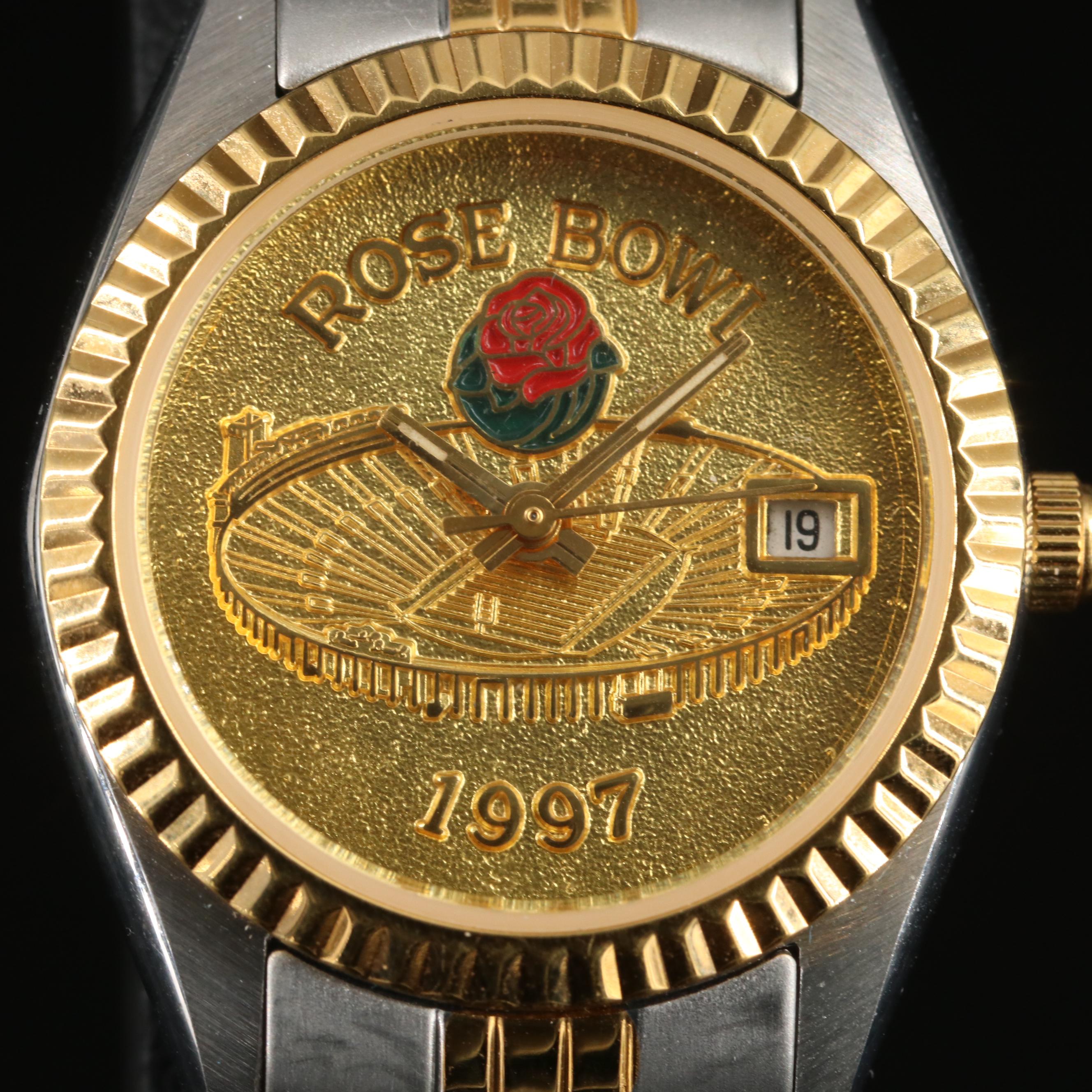 Montreux For Jostens 1997 Rose Bowl Game Two-Tone Quartz Watch