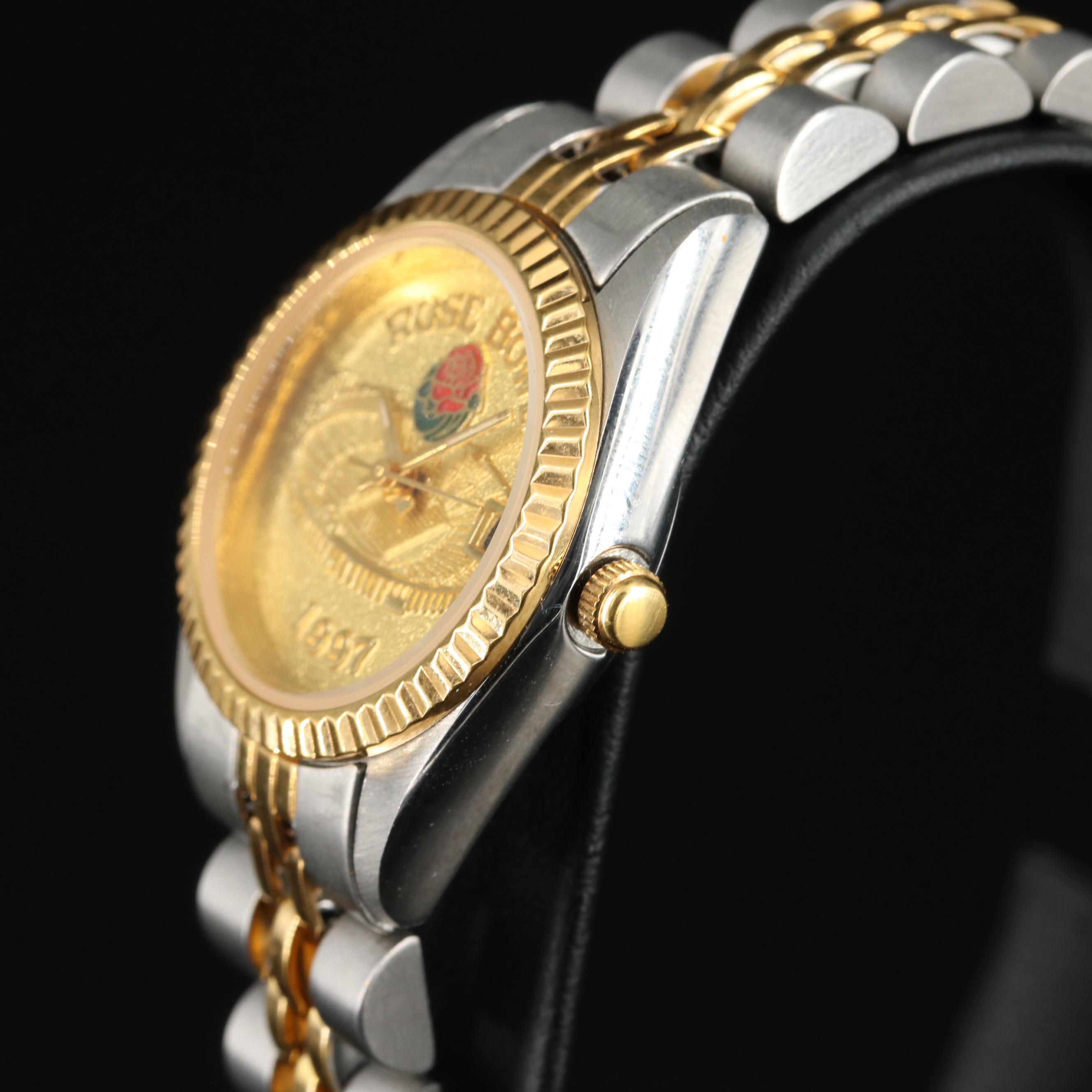 Montreux For Jostens 1997 Rose Bowl Game Two-Tone Quartz Watch