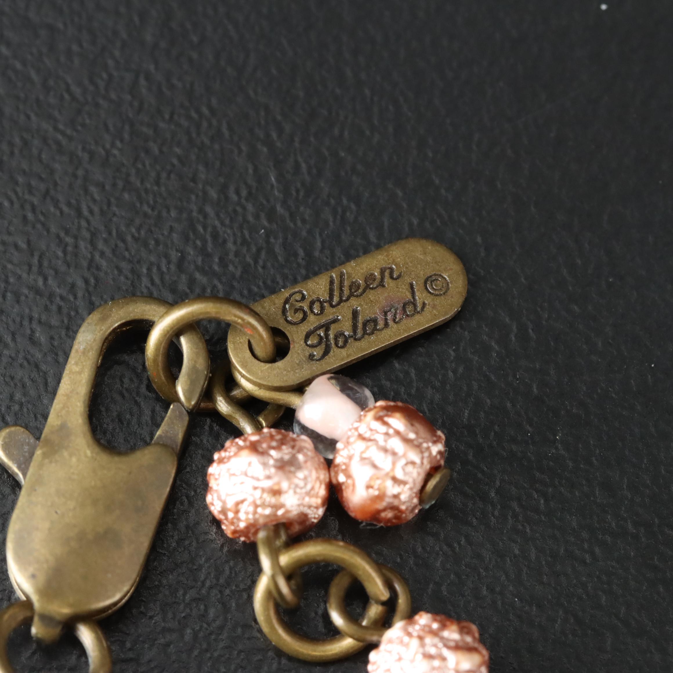 Colleen Toland Plastic, Resin and Glass Floral Necklace