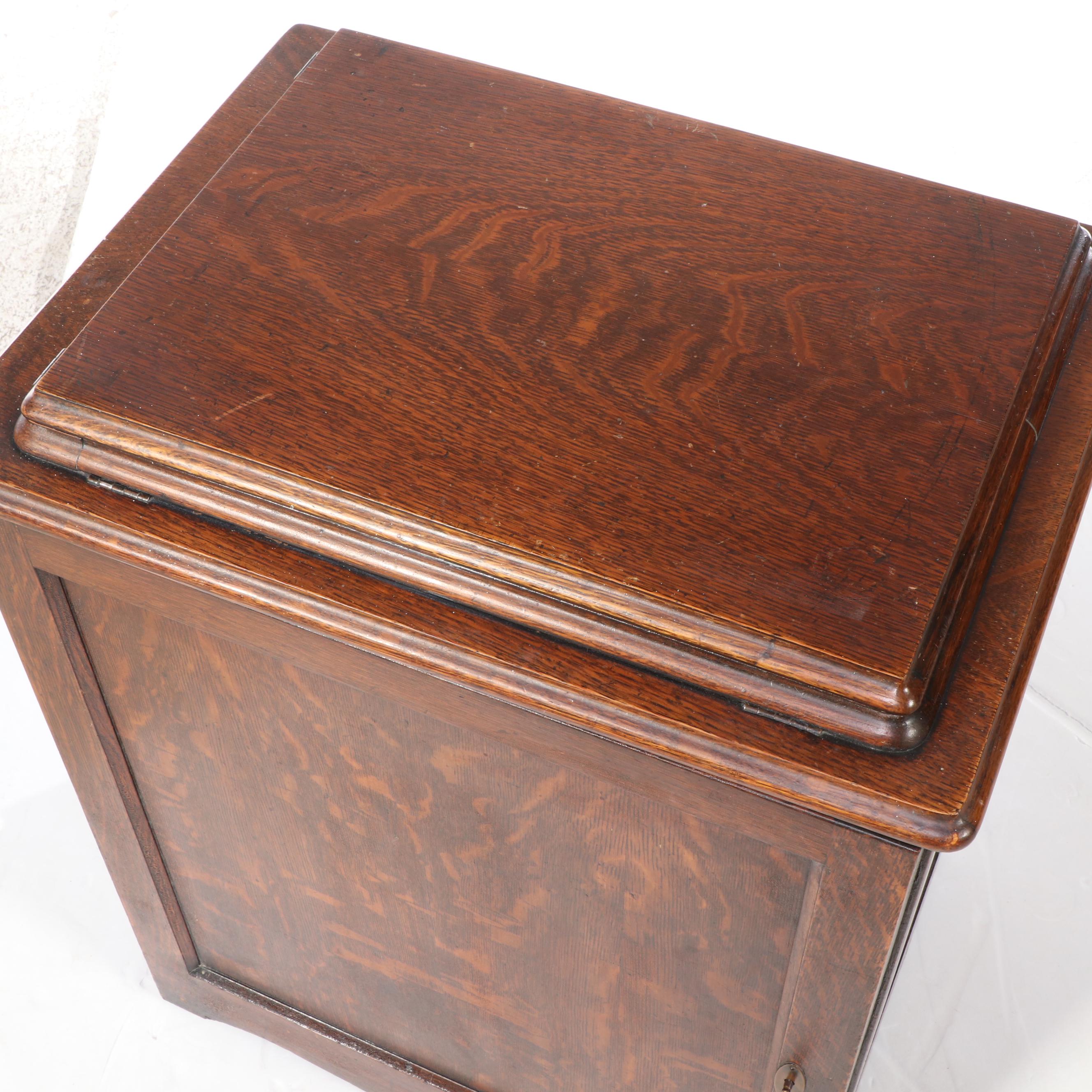 Singer Model 127 Sewing Machine with Oak Sewing Cabinet, 1922