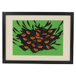Charley Harper Ford Times Serigraph "Red-winged Blackbirds"