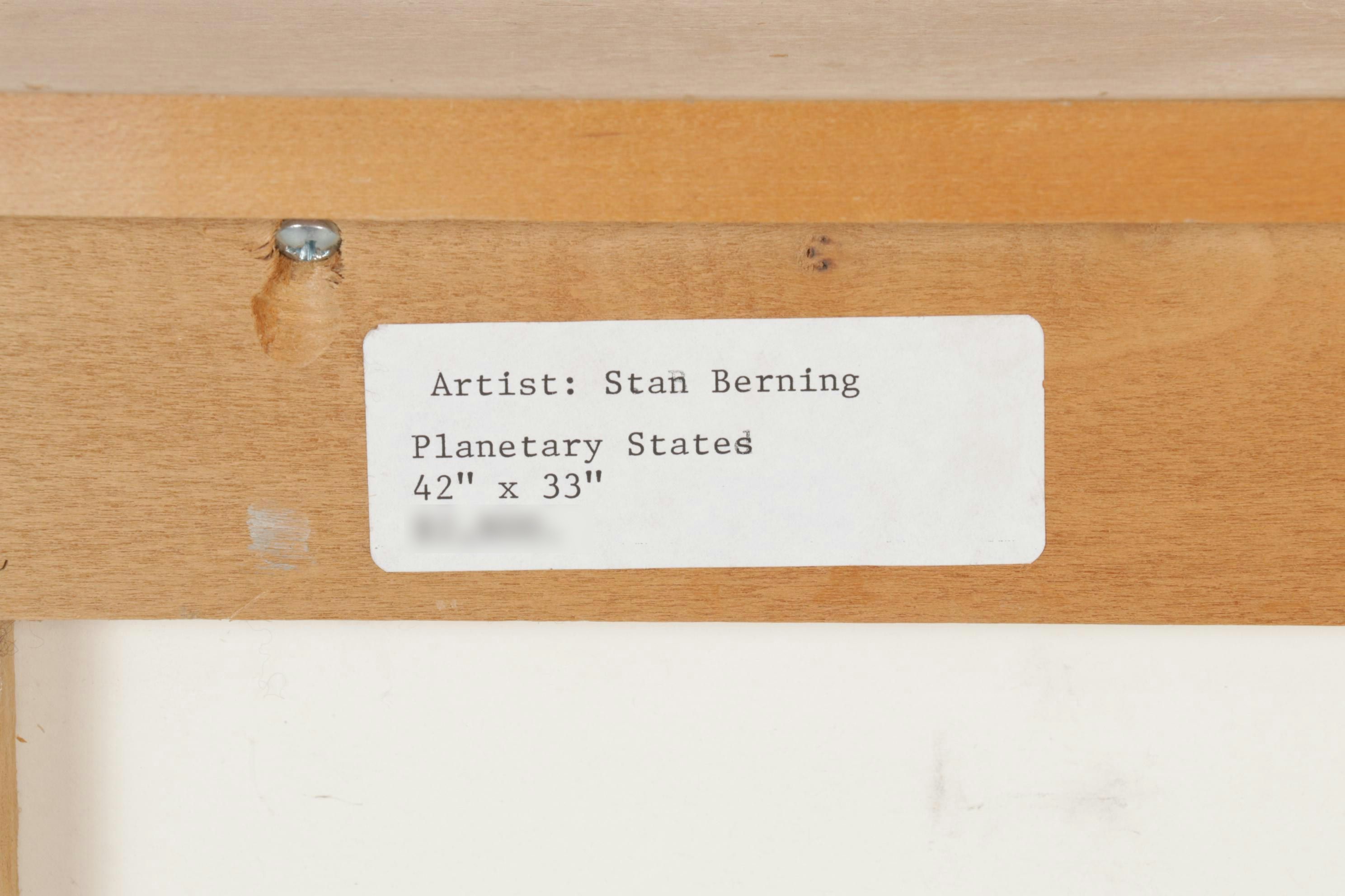 Stan Berning Color Lithograph "Planetary States," 1996