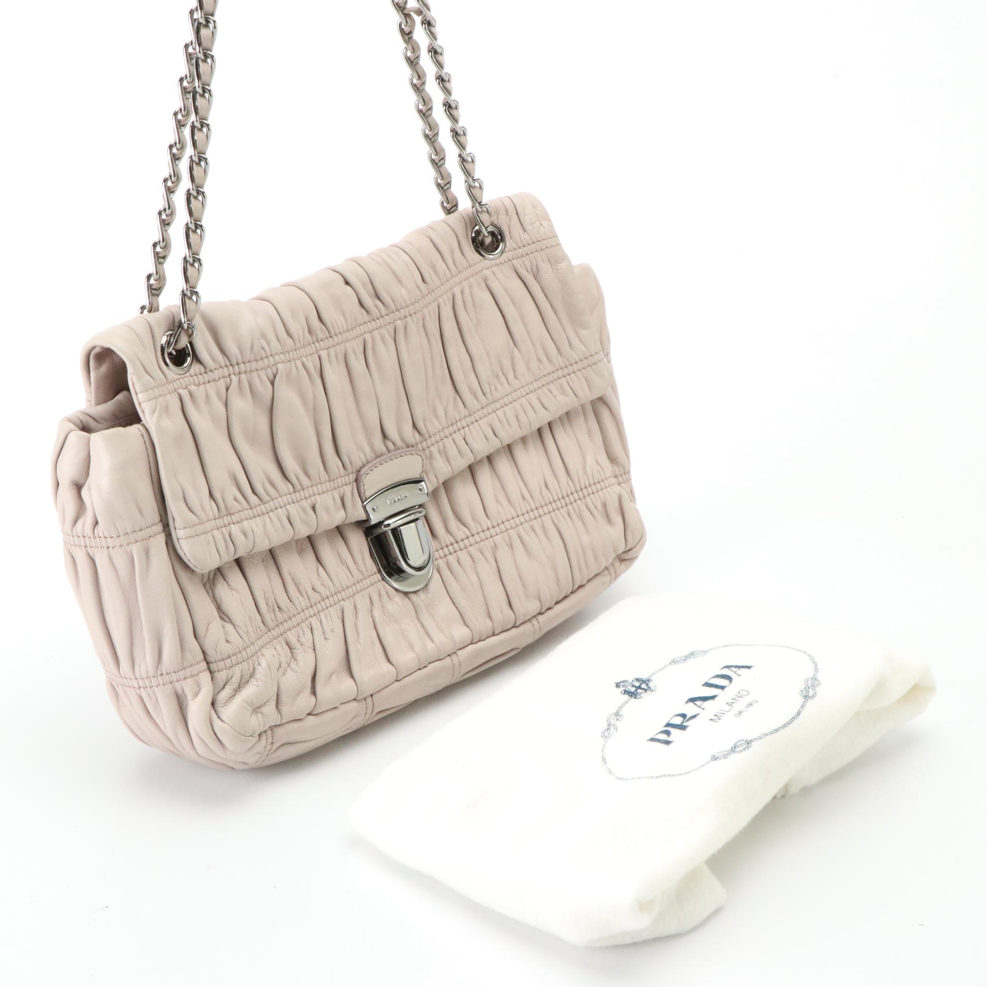 Prada Chain Flap Bag BR4553 in Mughetto Nappa Gaufré Leather