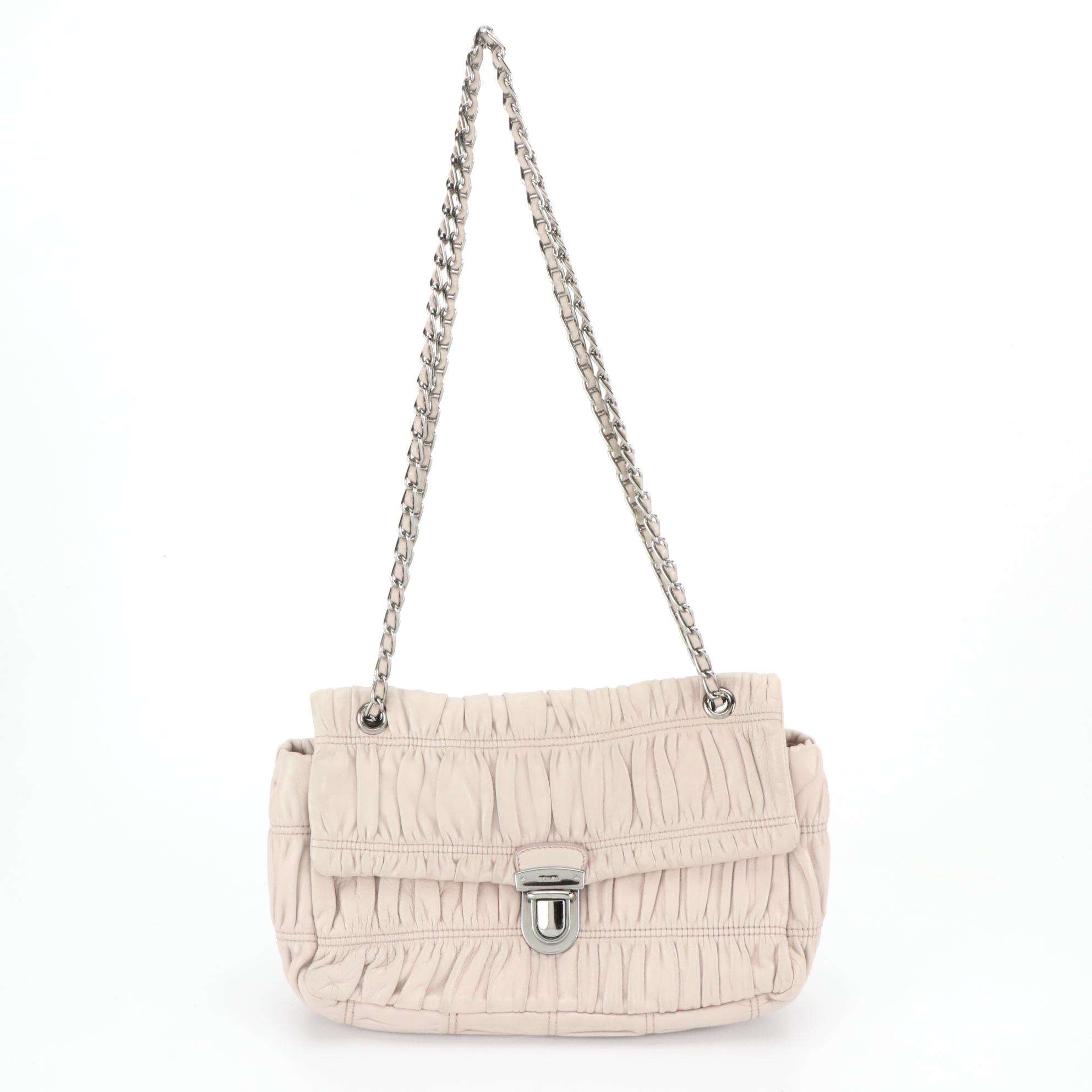 Prada Chain Flap Bag BR4553 in Mughetto Nappa Gaufré Leather