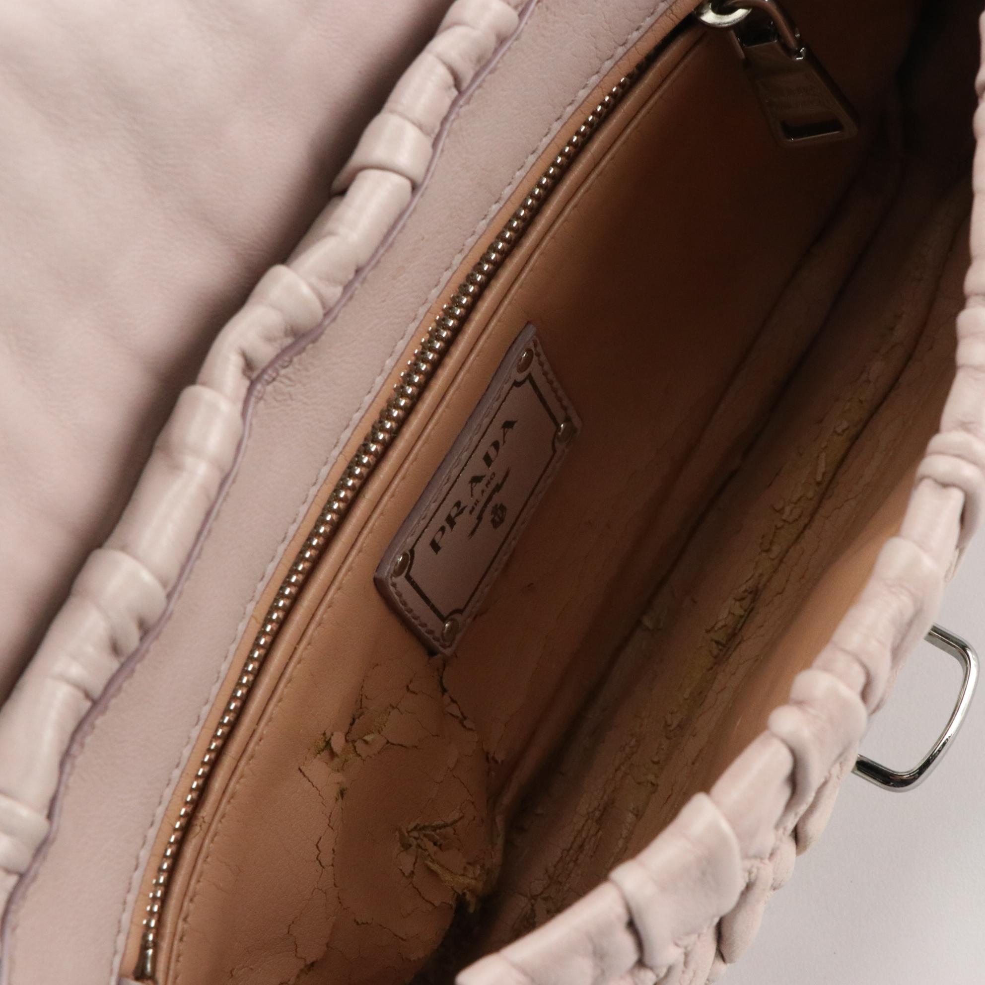 Prada Chain Flap Bag BR4553 in Mughetto Nappa Gaufré Leather