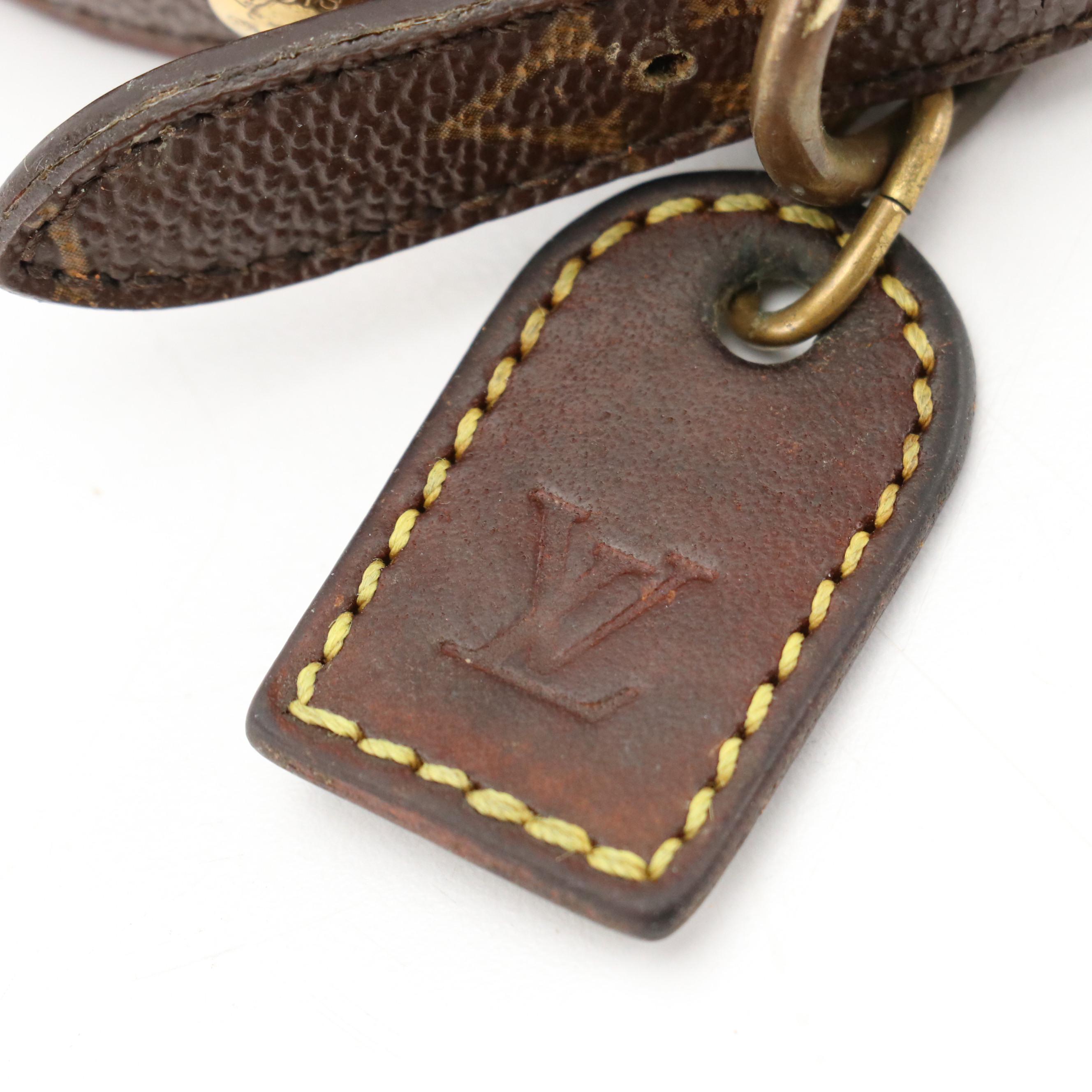 Louis Vuitton Dog Collar in Brown Monogram Canvas