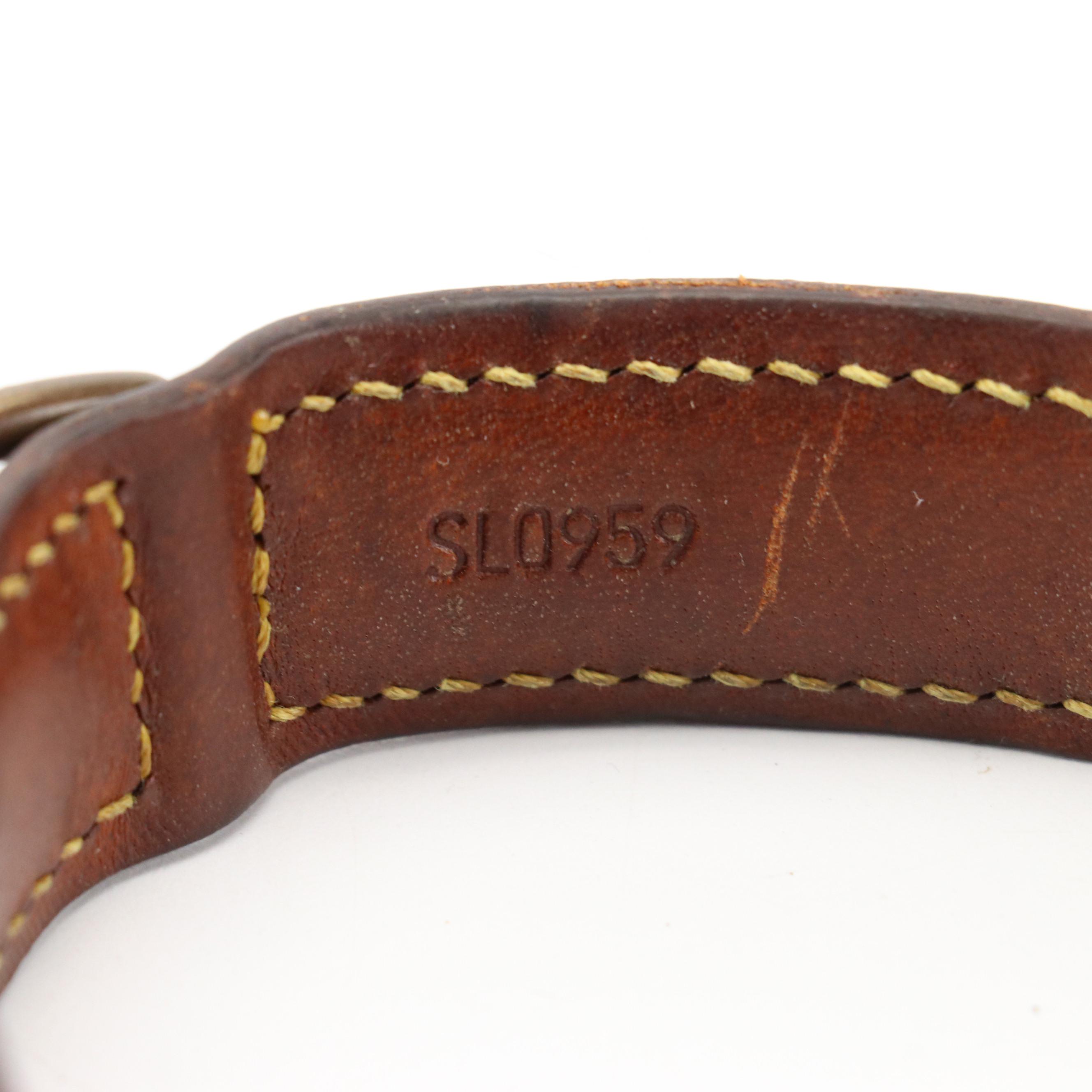 Louis Vuitton Dog Collar in Brown Monogram Canvas