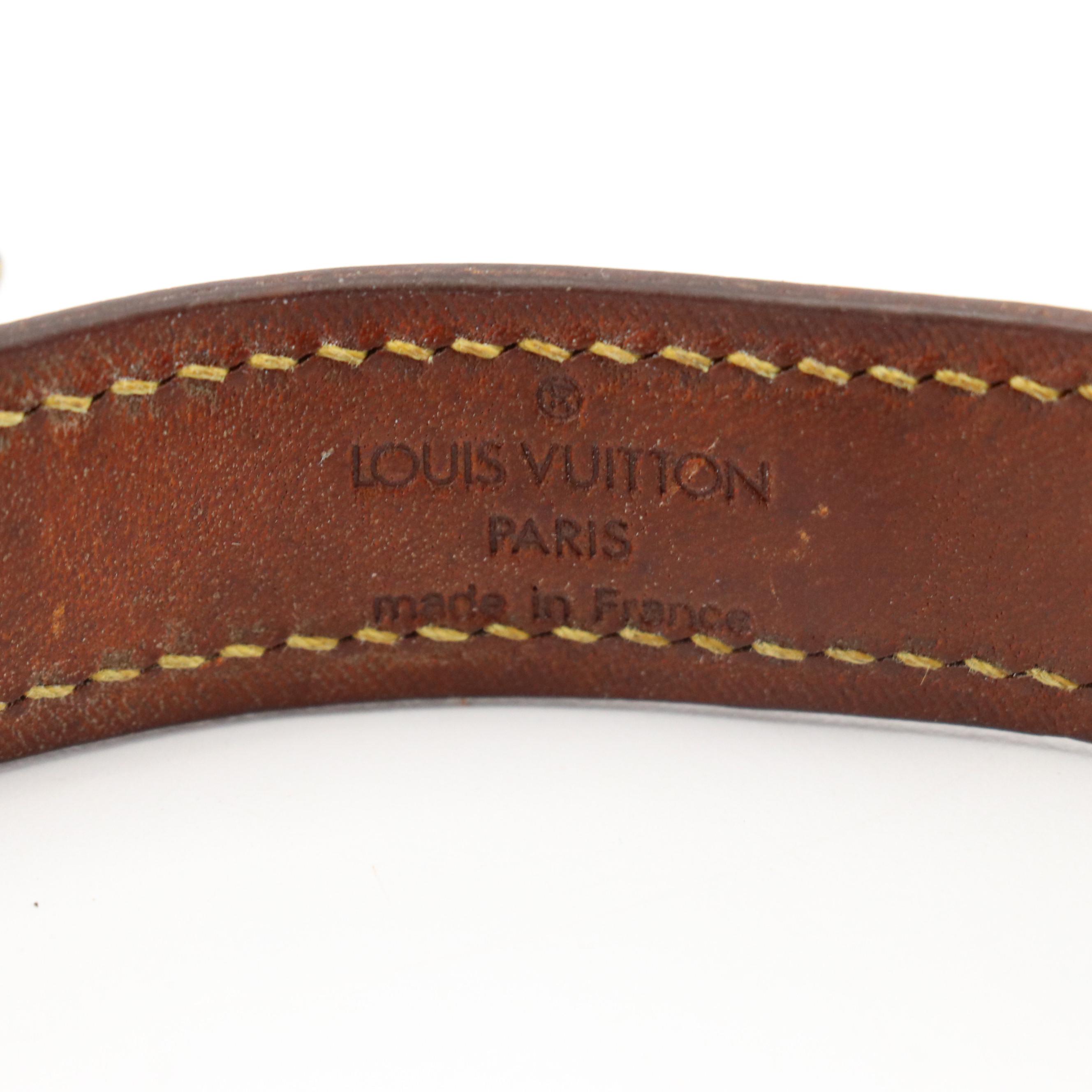 Louis Vuitton Dog Collar in Brown Monogram Canvas