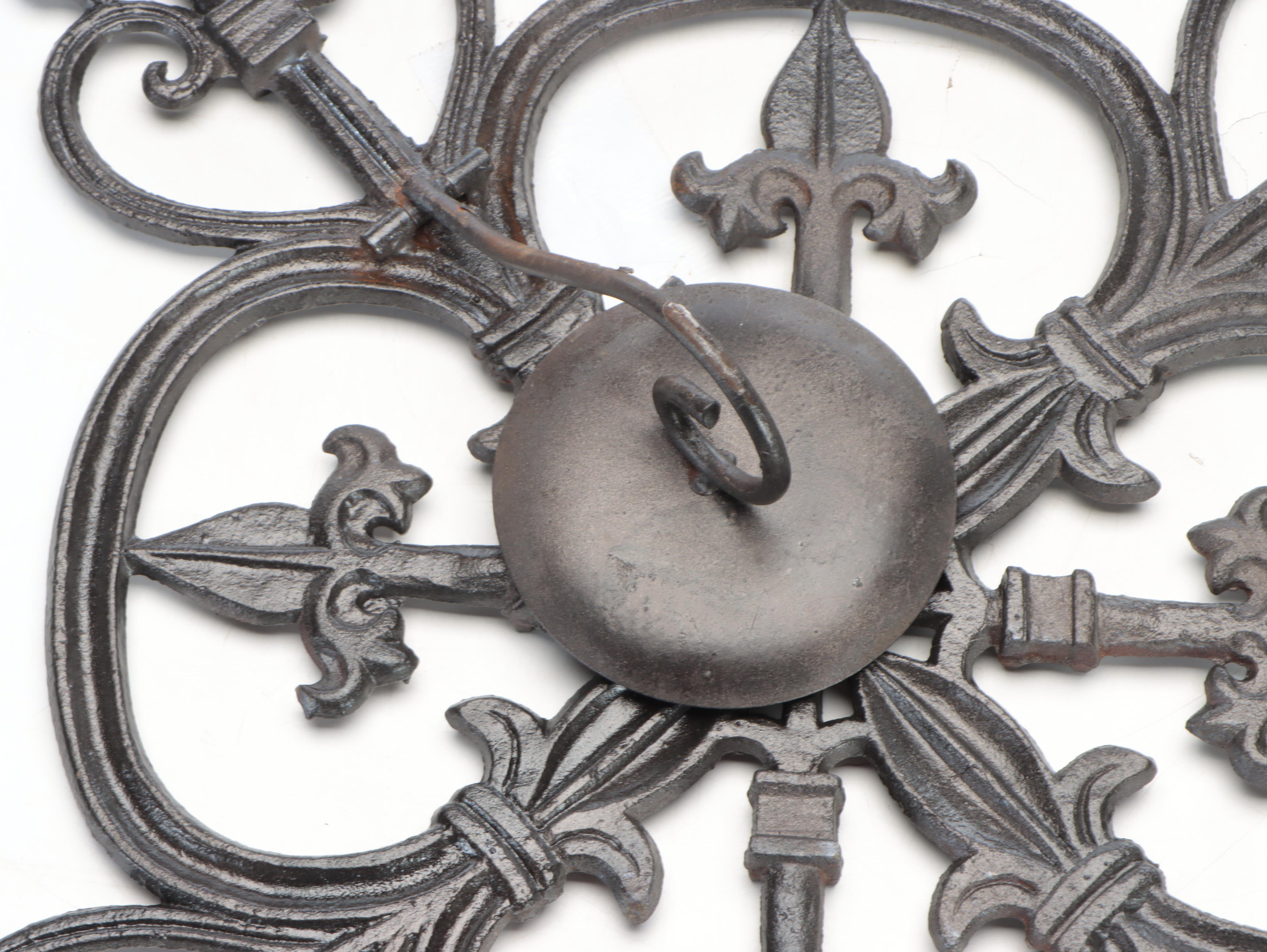 Filigree Motif Metal Wall Plaques and Candlestick Wall Sconce