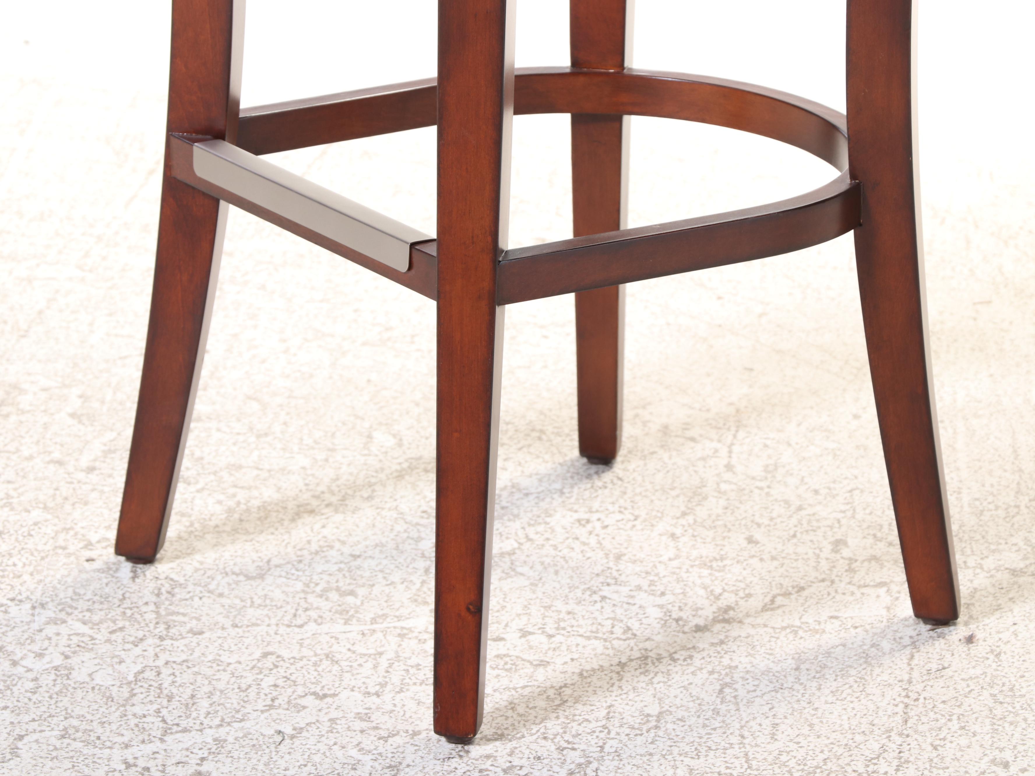 AHB Furniture Collections Walnut Finish Wood High Top Table and Four Chairs