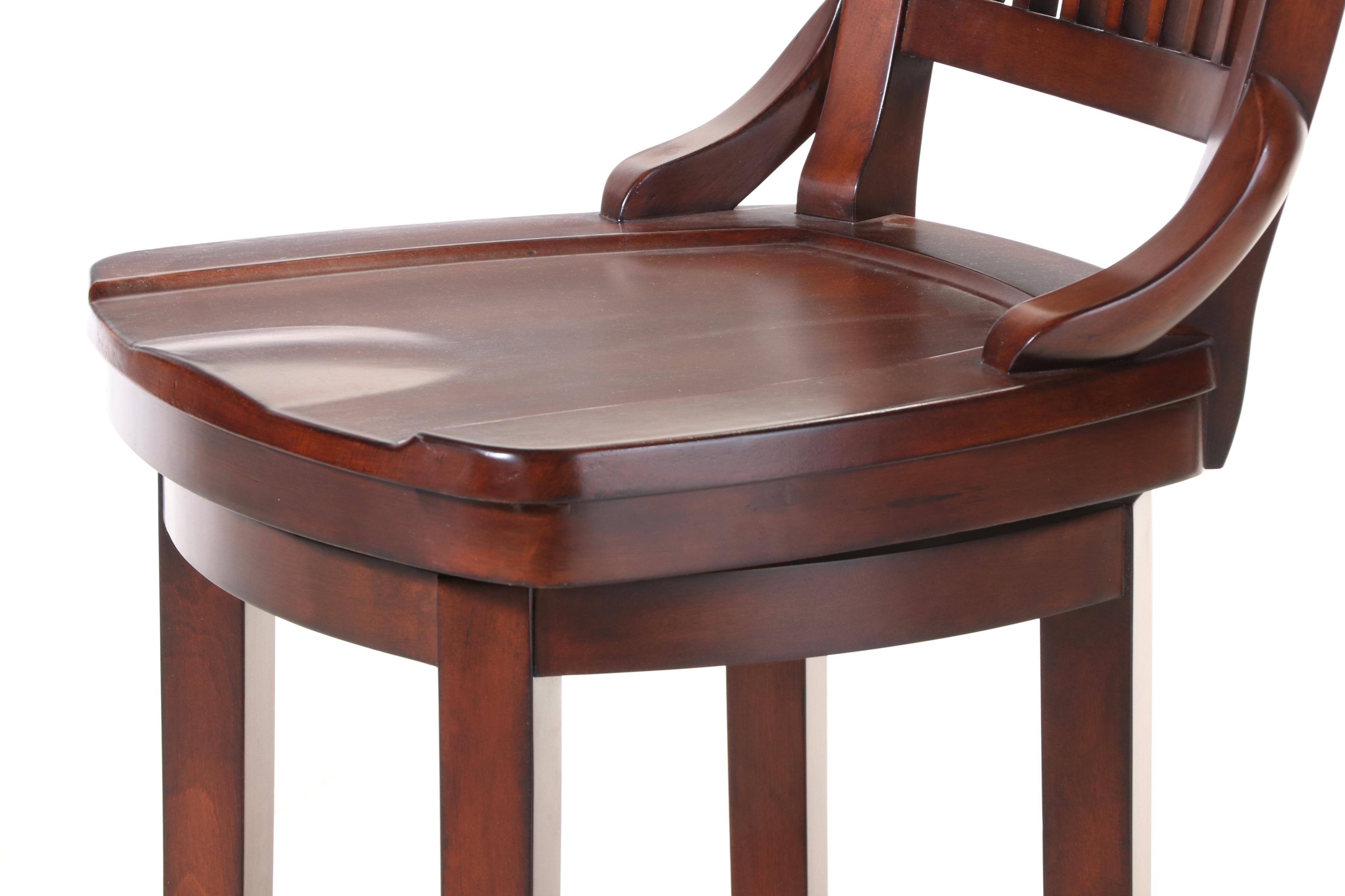 AHB Furniture Collections Walnut Finish Wood High Top Table and Four Chairs