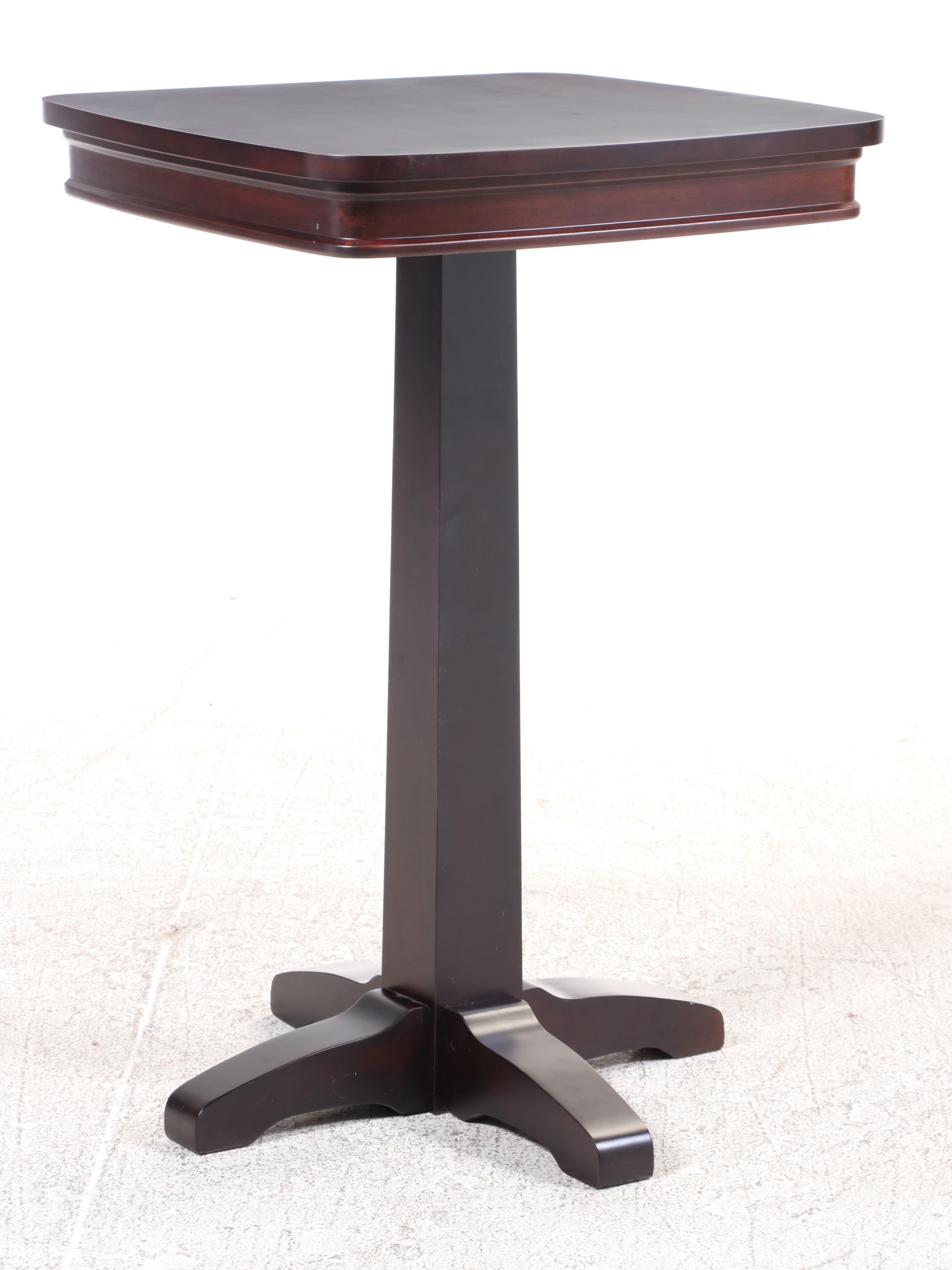 AHB Furniture Collections Walnut Finish Wood High Top Table and Four Chairs