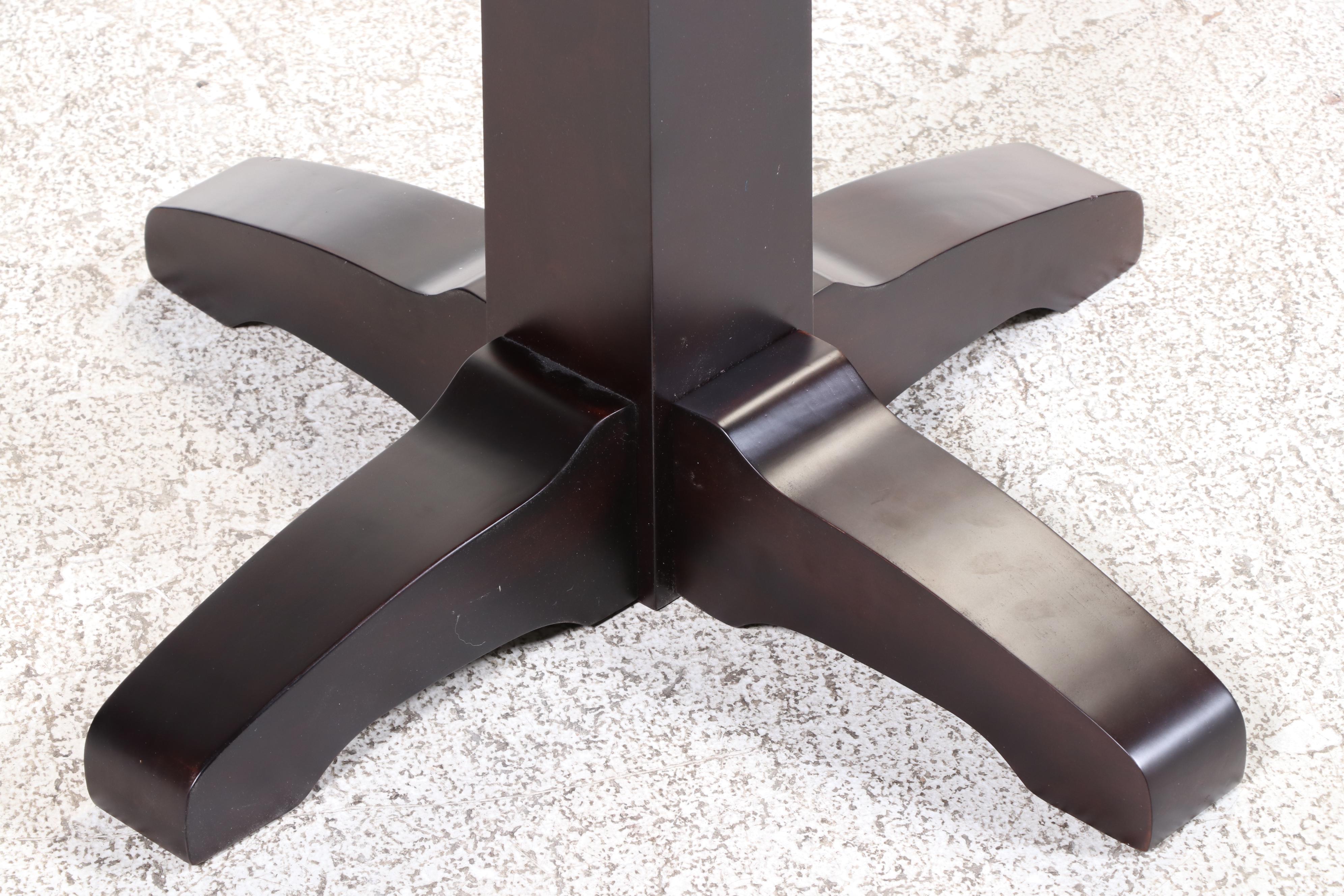 AHB Furniture Collections Walnut Finish Wood High Top Table and Four Chairs