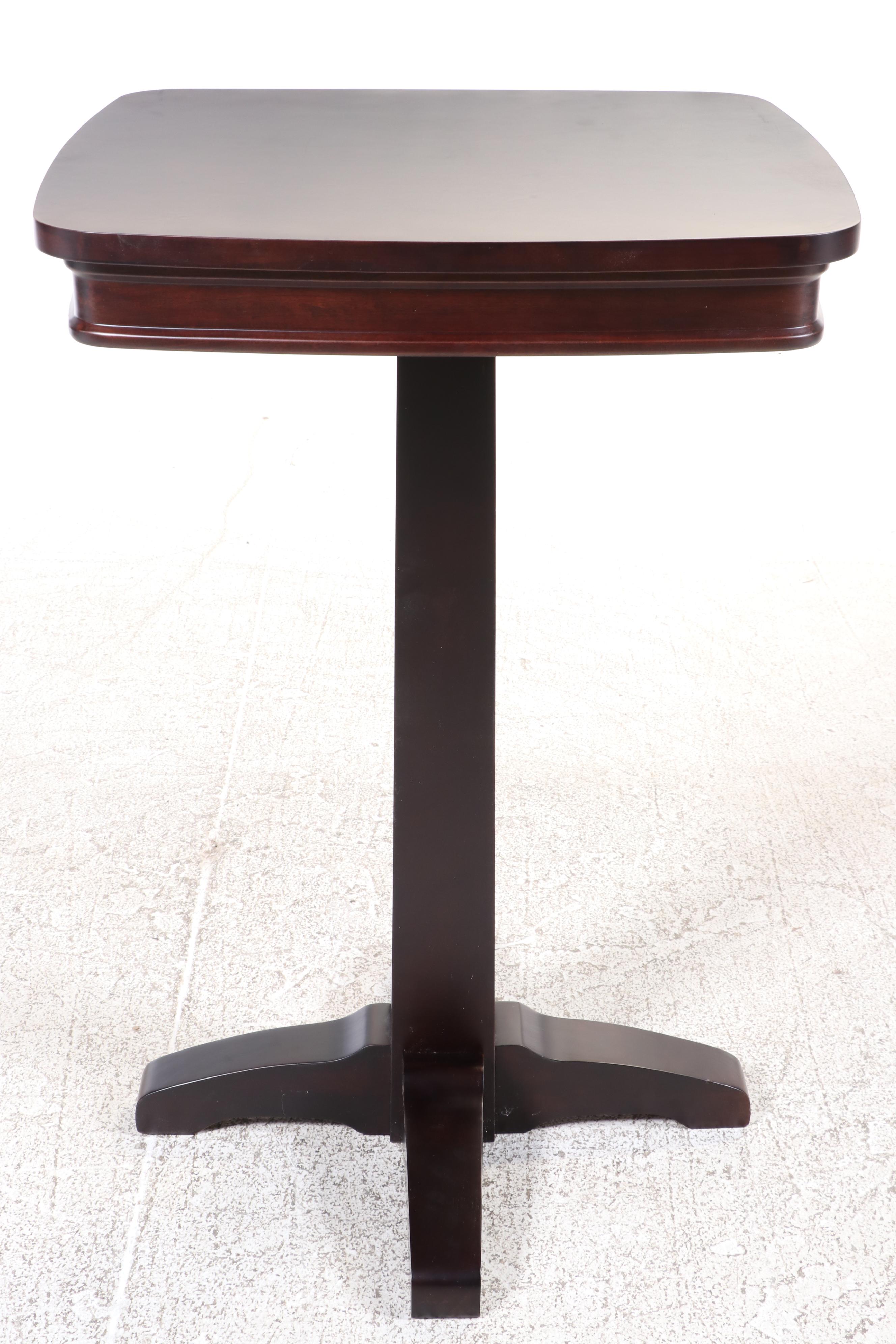 AHB Furniture Collections Walnut Finish Wood High Top Table and Four Chairs