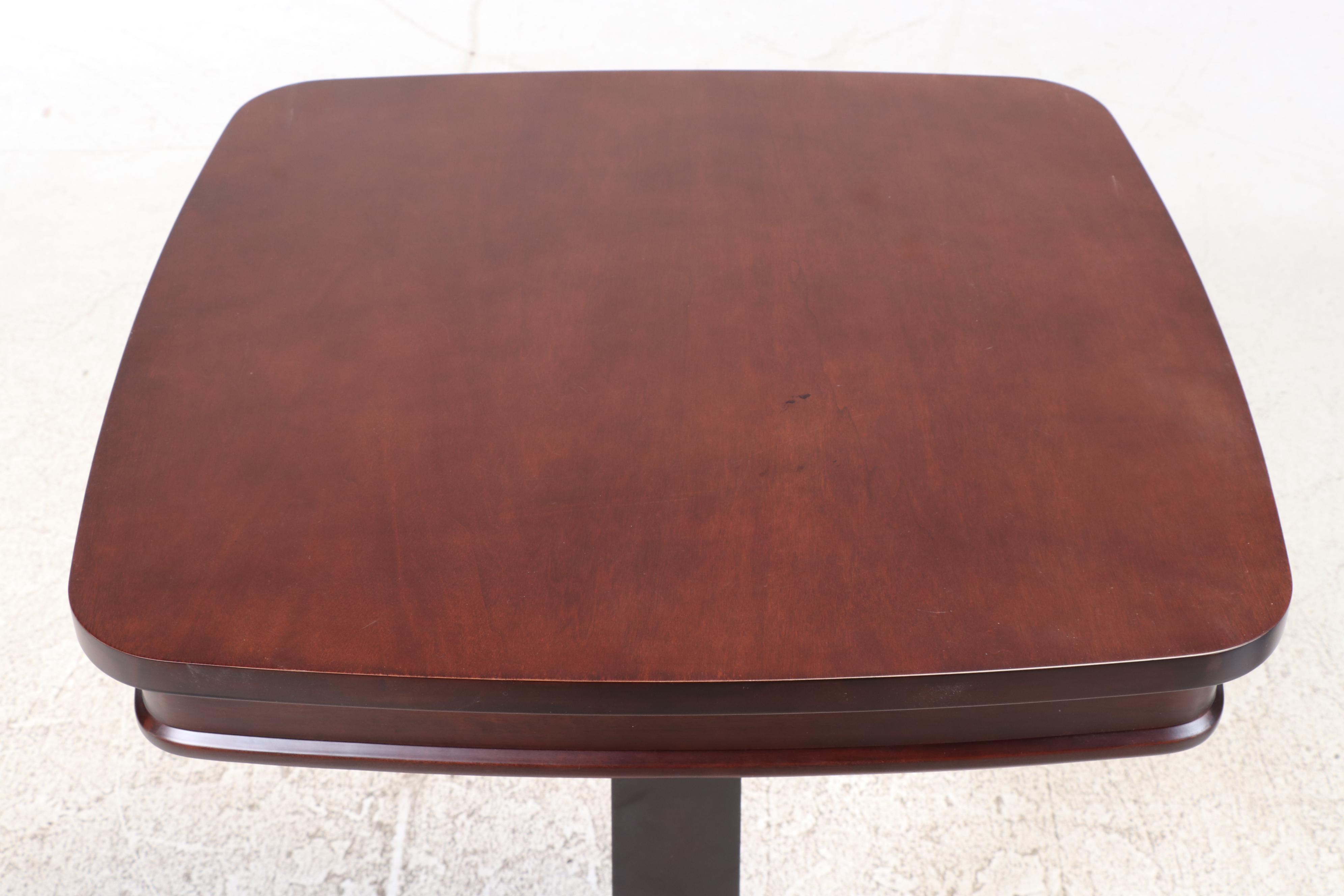 AHB Furniture Collections Walnut Finish Wood High Top Table and Four Chairs