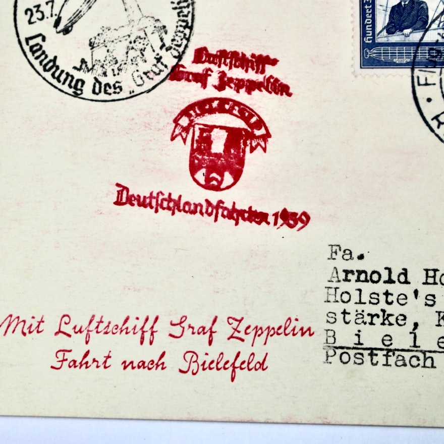 1939 Graf Zeppelin Postcard