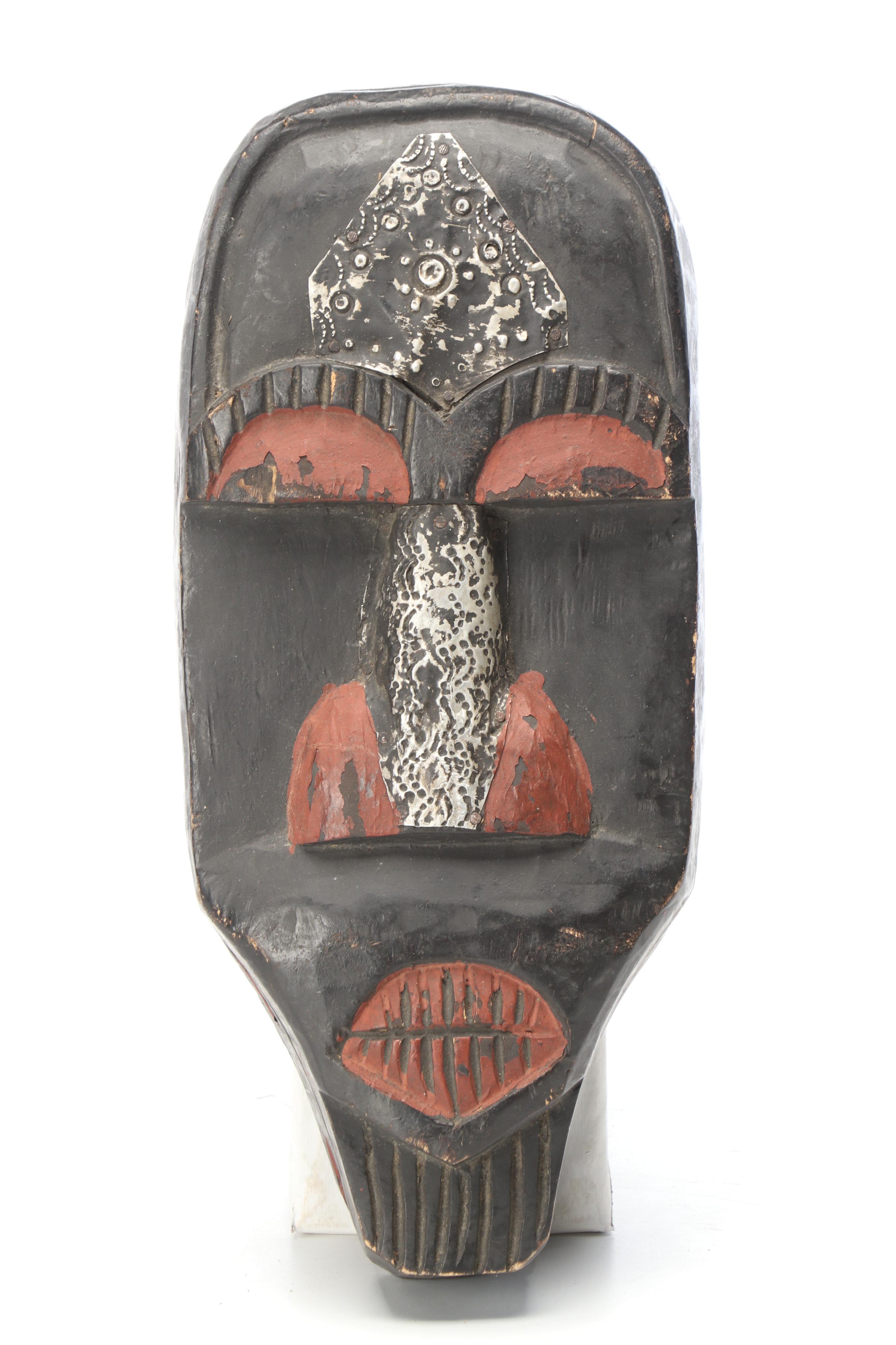 Kenyan Carved Wood Wall Hanging Mask with More Wall Hanging Masks