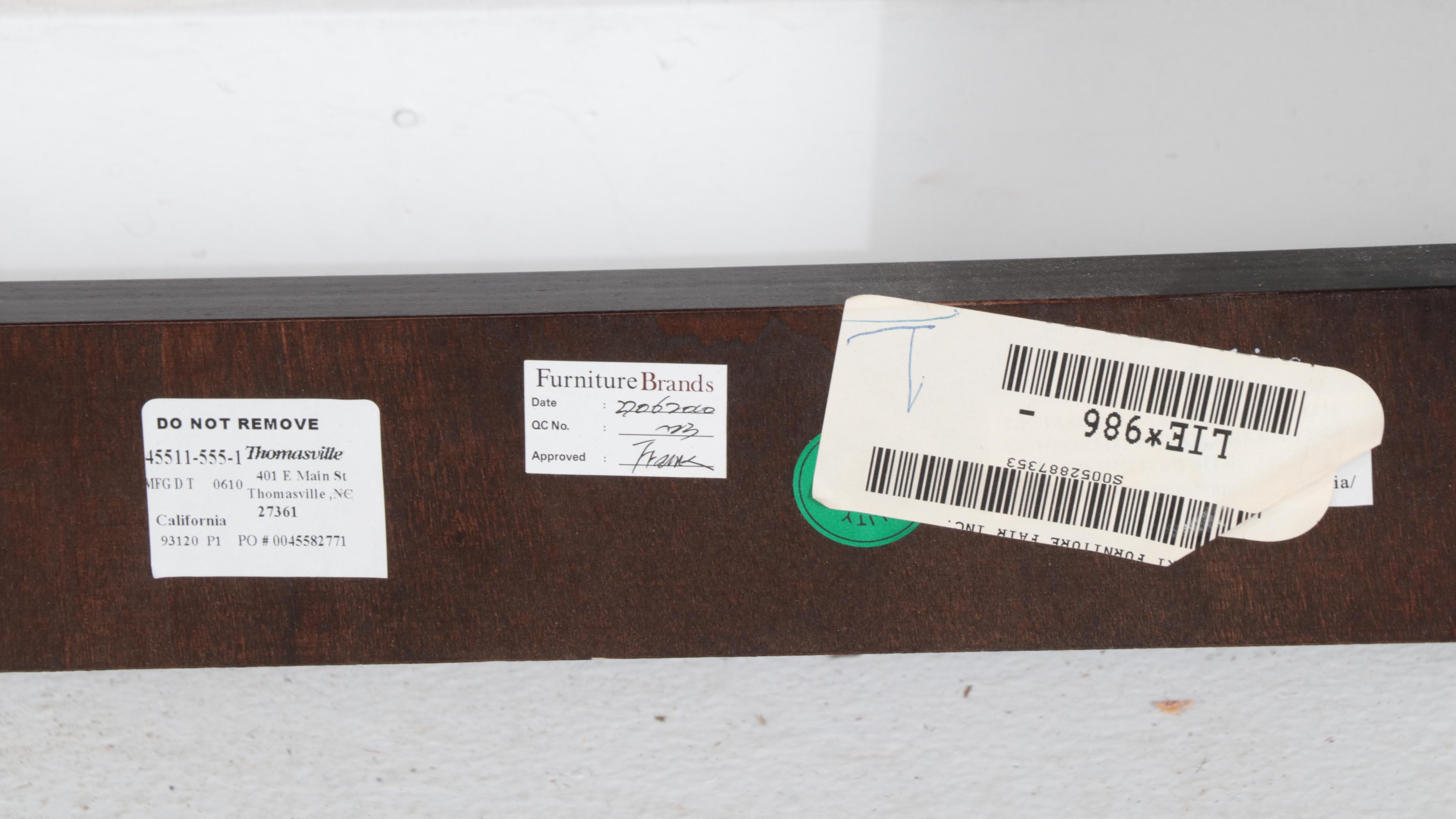 Thomasville Studio 455 Regency Style Mahogany Finish Bed Frame