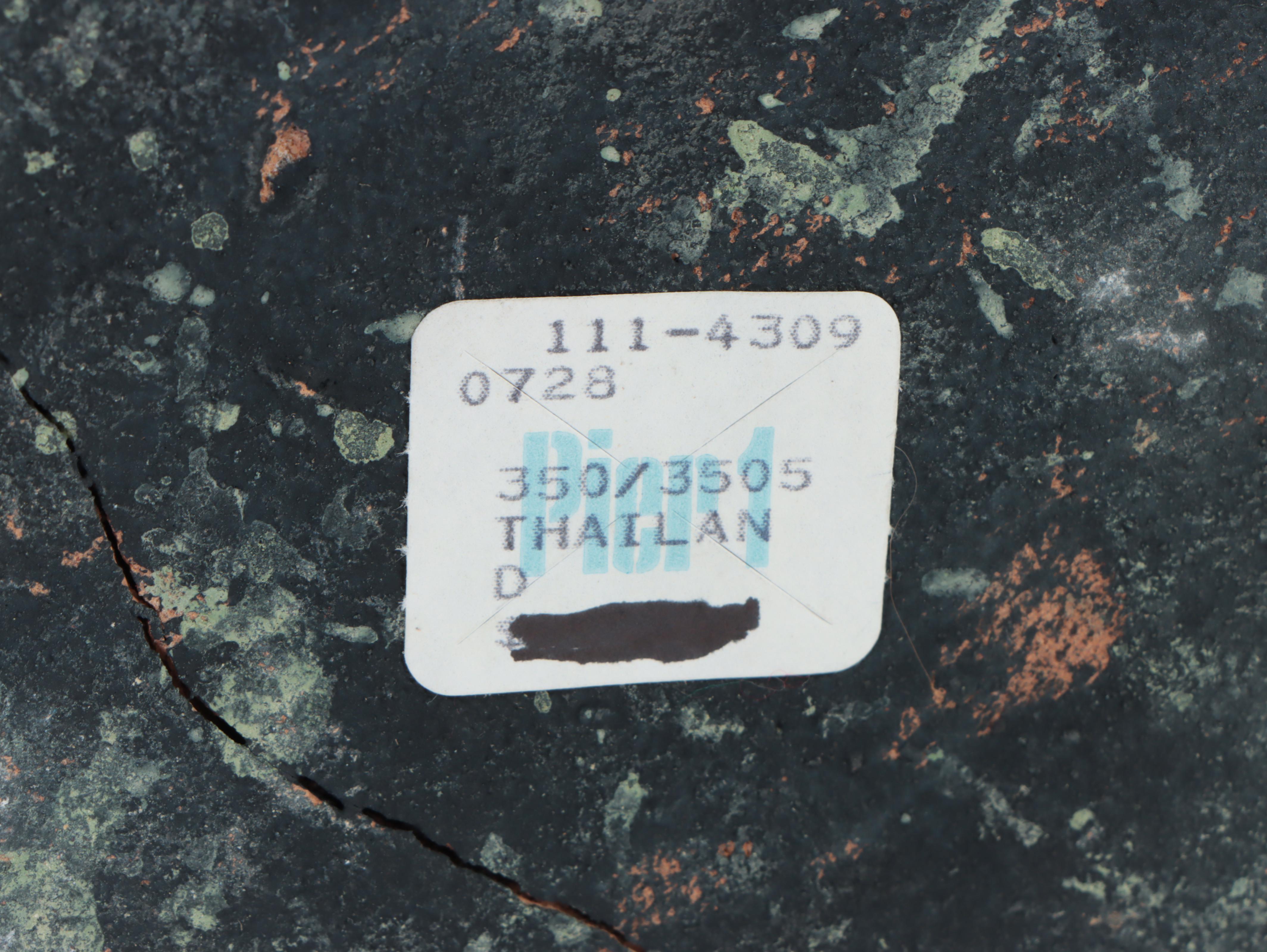 Geometric Pattern Glazed Terracotta Floor Vase